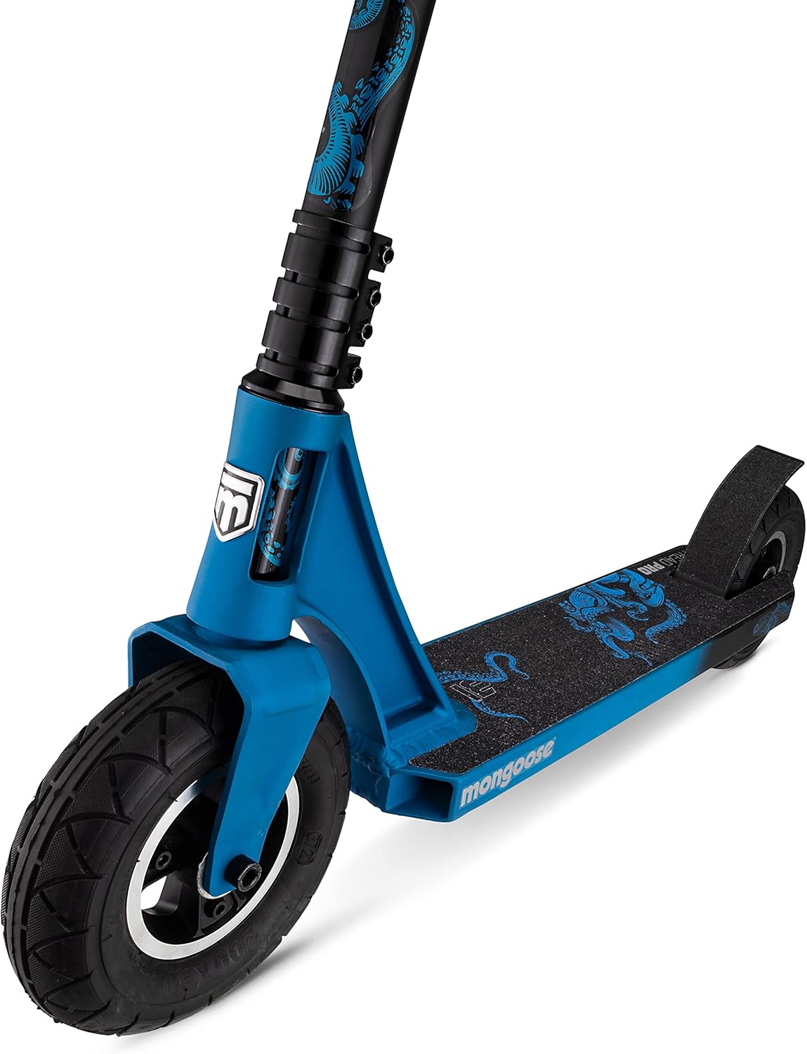 Mongoose Tread Kids and Adult Freestyle Dirt Scooter, 200mm Big Air Filled Tires, Great for Dirt and Gravel, Ages 8 Years and Up, Max Rider Weight 220 Pounds image 3