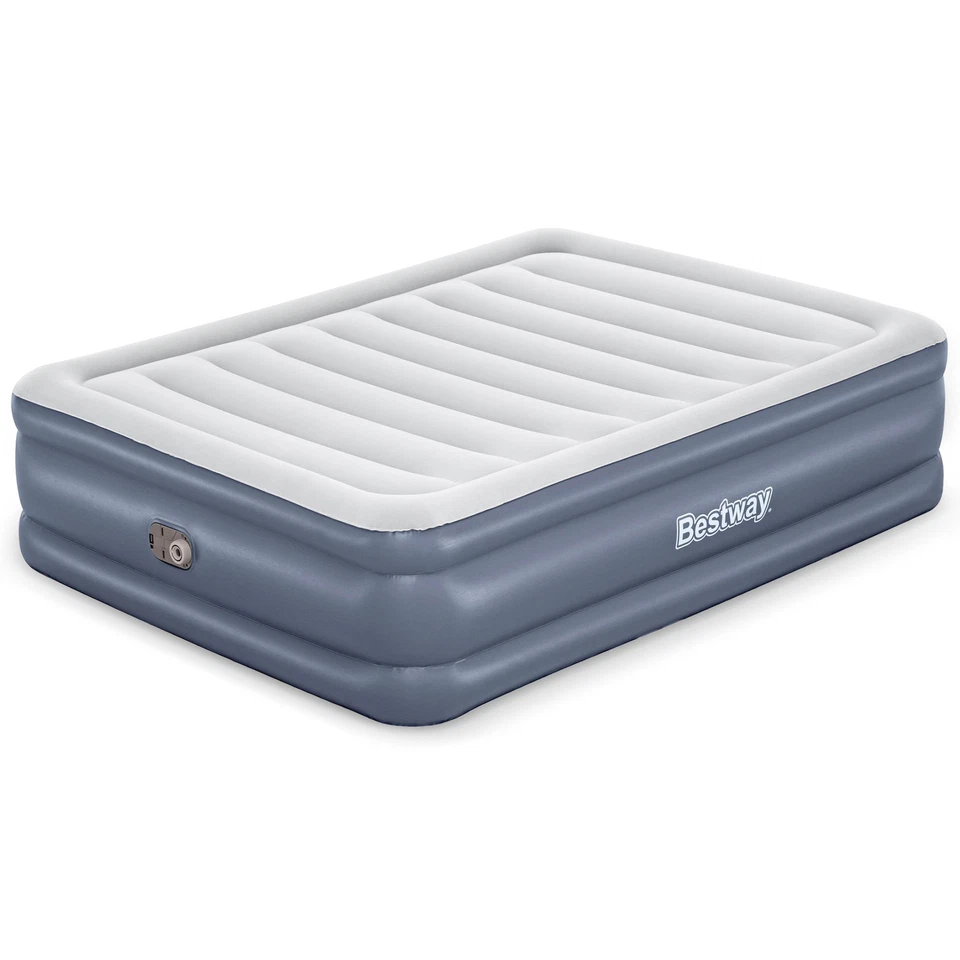 Bestway Tritech Airbed, Queen-Sized 20" Mattress with Built-In AC Pump and Bag image 1