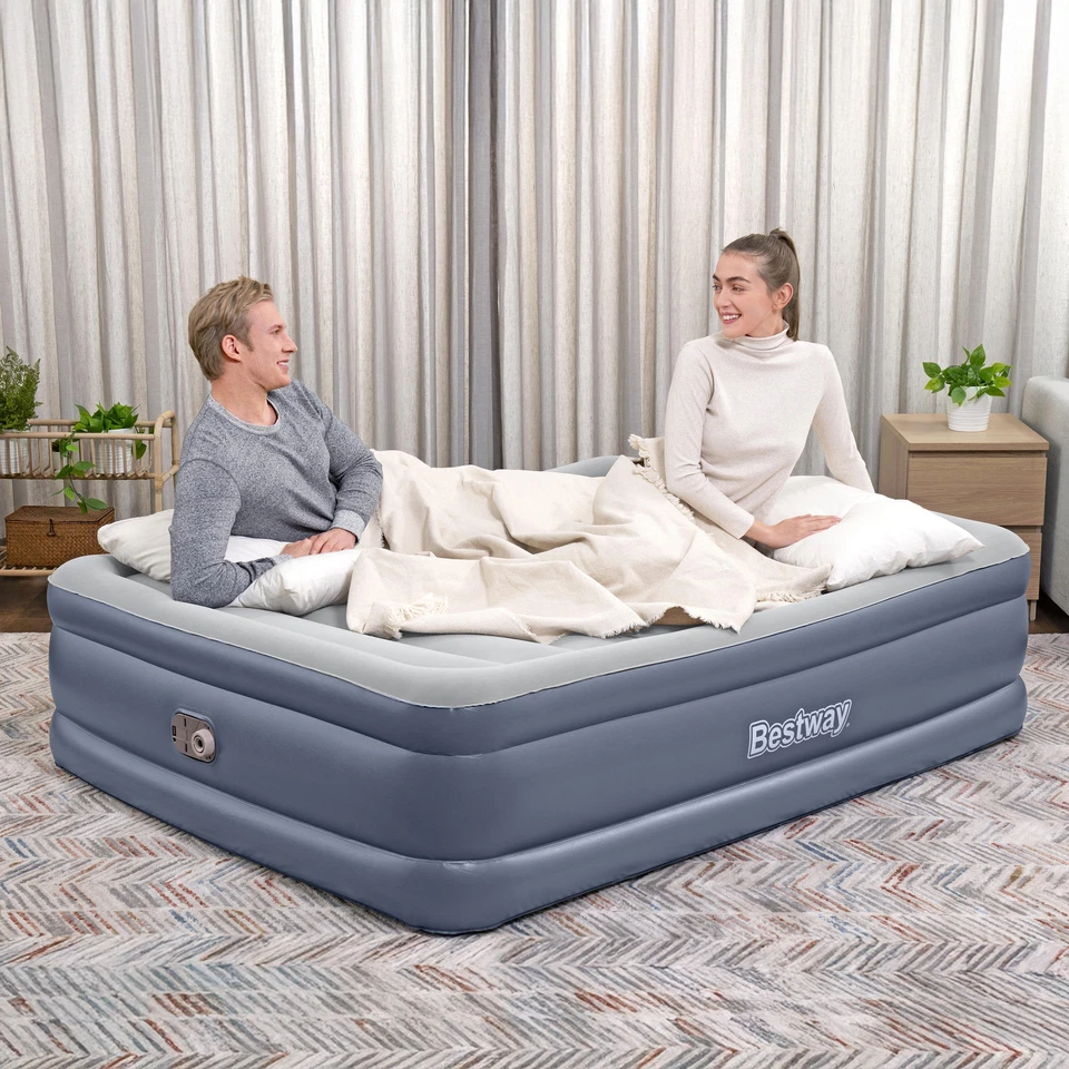Bestway Tritech Airbed, Queen-Sized 20" Mattress with Built-In AC Pump and Bag image 7