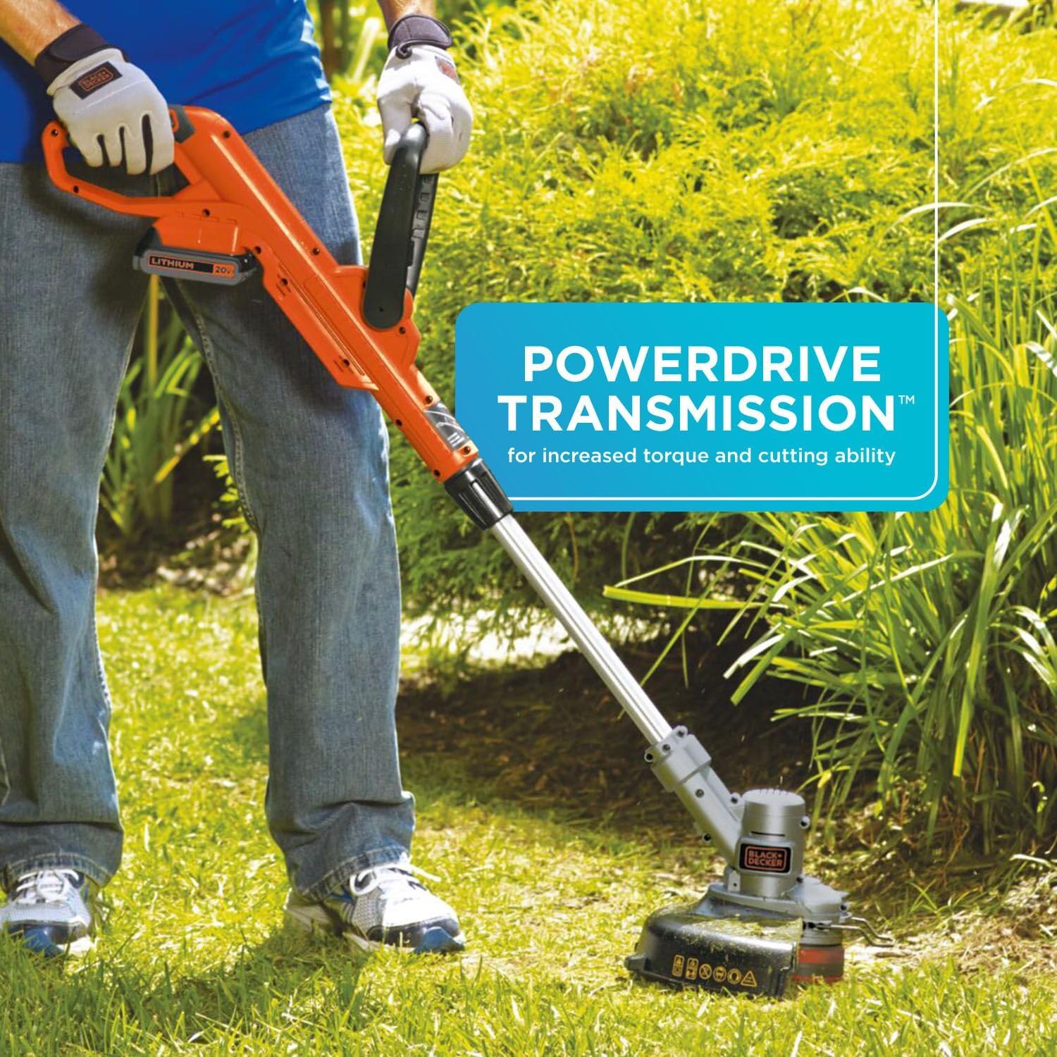 BLACK+DECKER 20V MAX Lithium 12 inch Trimmer/Edger (LST300) image 4