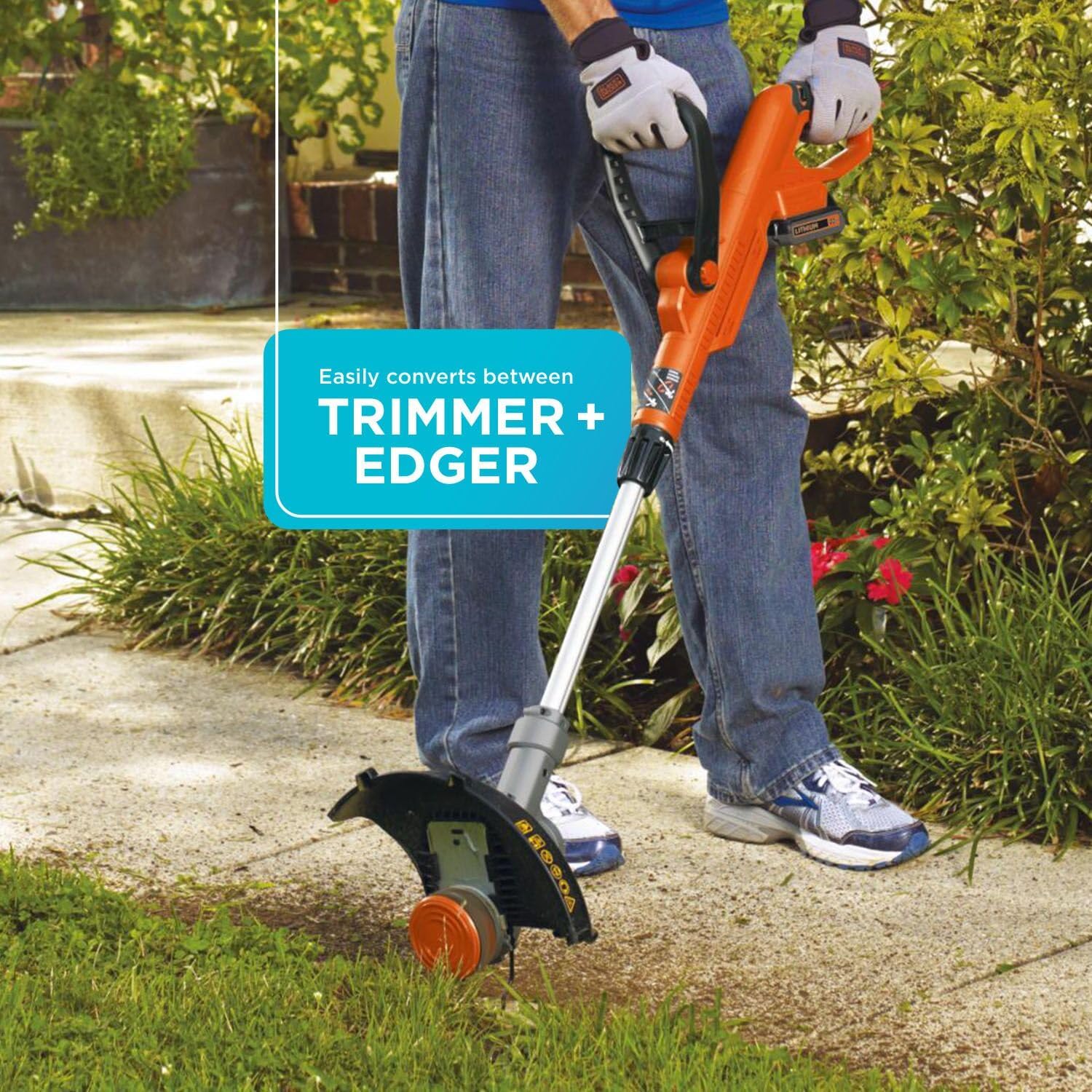 BLACK+DECKER 20V MAX Lithium 12 inch Trimmer/Edger (LST300) image 5