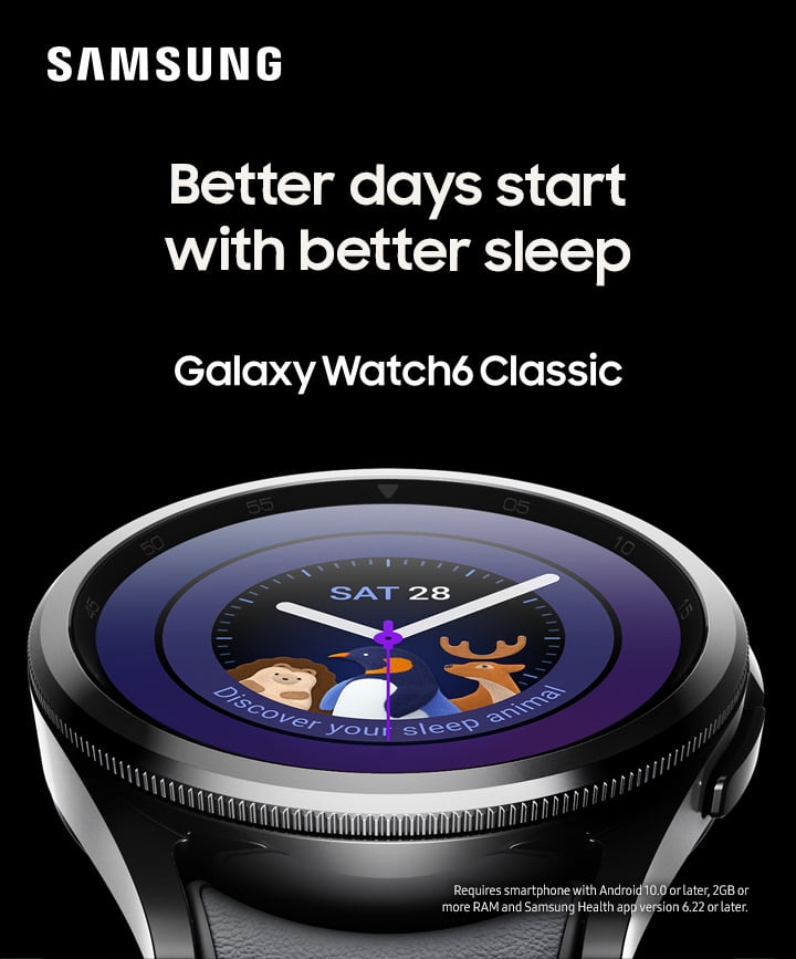 Samsung Galaxy Watch6 Classic 43mm Bluetooth and WiFi Smart Watch, Black image 4