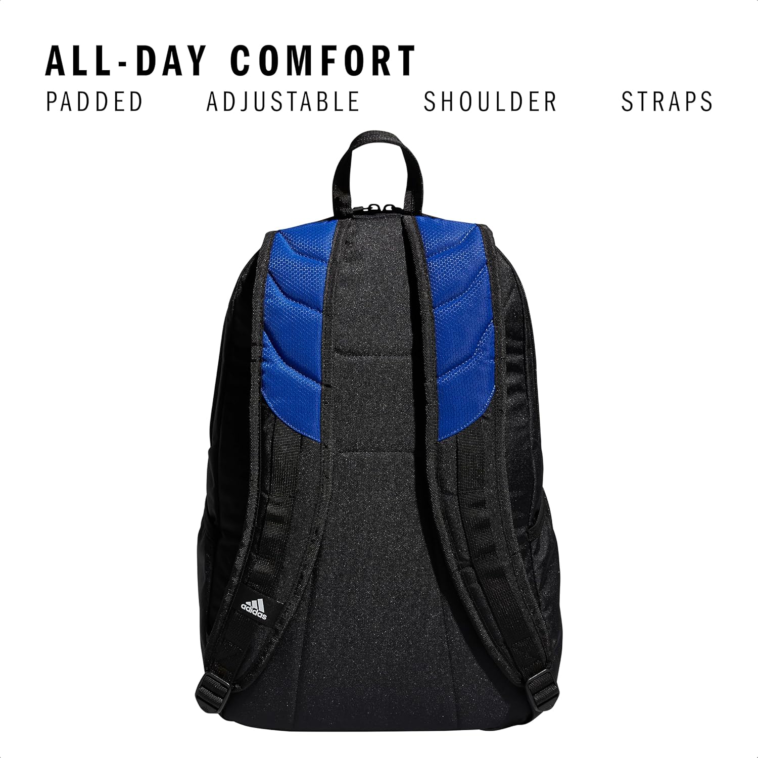 adidas Stadium Team Sports Backpack for Men and Women (36l) Durable Athletic Laptop Bag, Royal Blue/3.0, One Size image 5