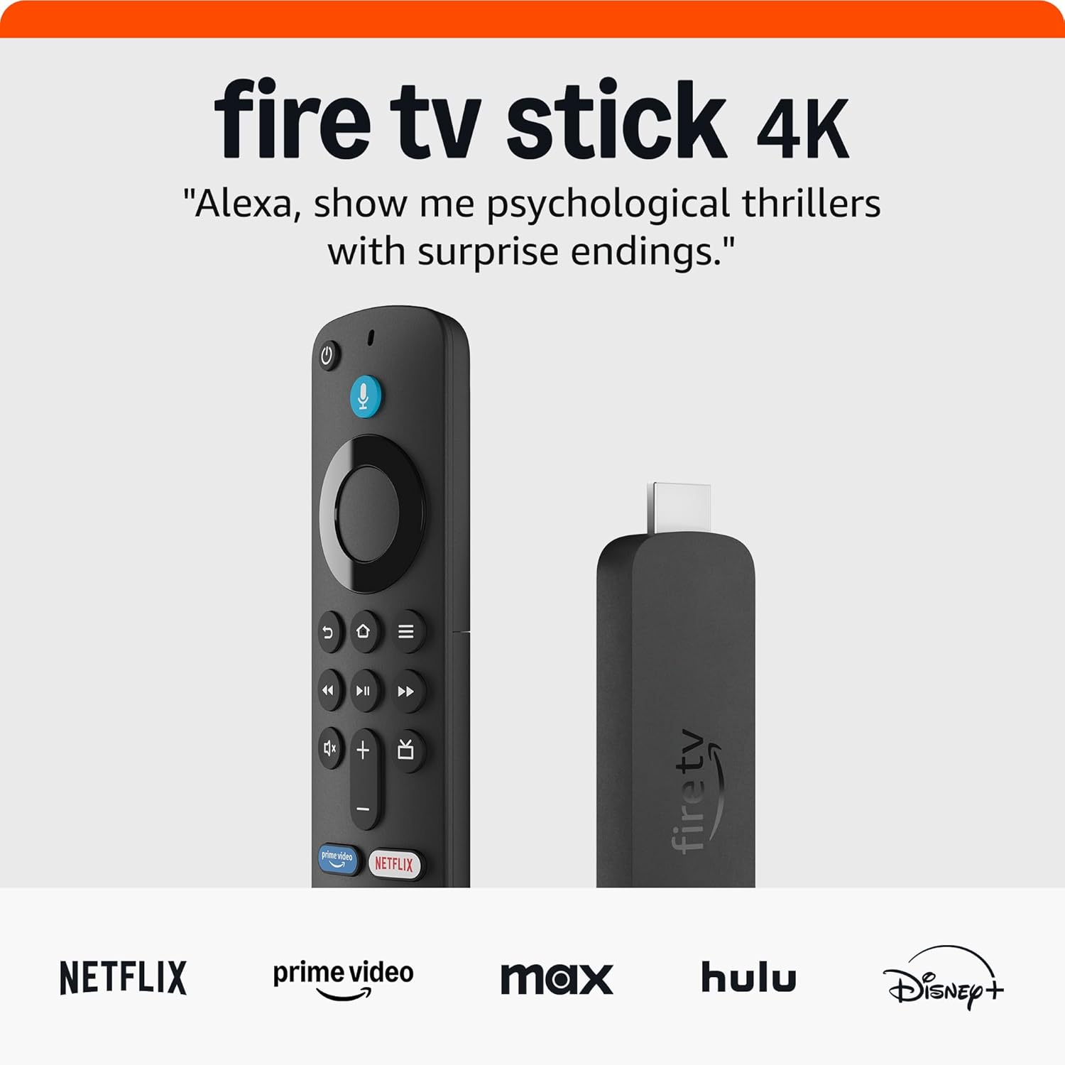 Amazon Fire TV Stick 4K (newest model) with AI-powered Fire TV Search, Wi-Fi 6, stream over 1.5 million movies and shows, free & live TV image 1