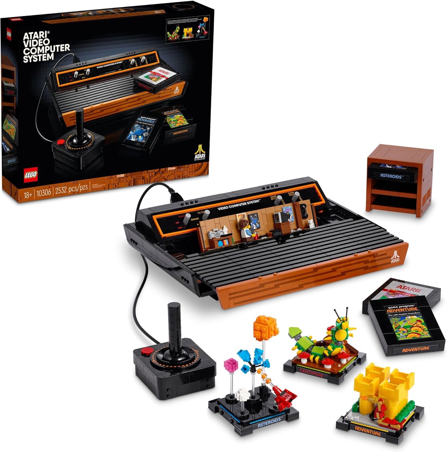LEGO Icons Atari 2600 Building Set 10306 - Retro Video Game Console and Gaming Cartridge Replicas, Featuring Minifigure and Joystick, Nostalgic 80s Gift for Gamers and Adults image 1