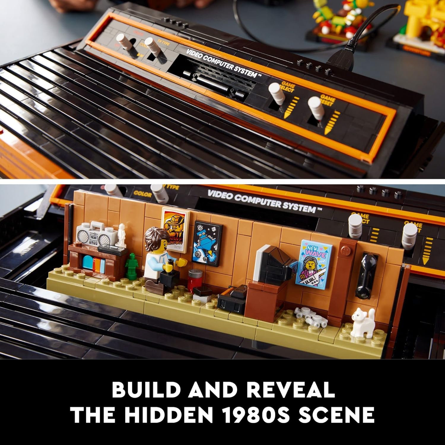 LEGO Icons Atari 2600 Building Set 10306 - Retro Video Game Console and Gaming Cartridge Replicas, Featuring Minifigure and Joystick, Nostalgic 80s Gift for Gamers and Adults image 4