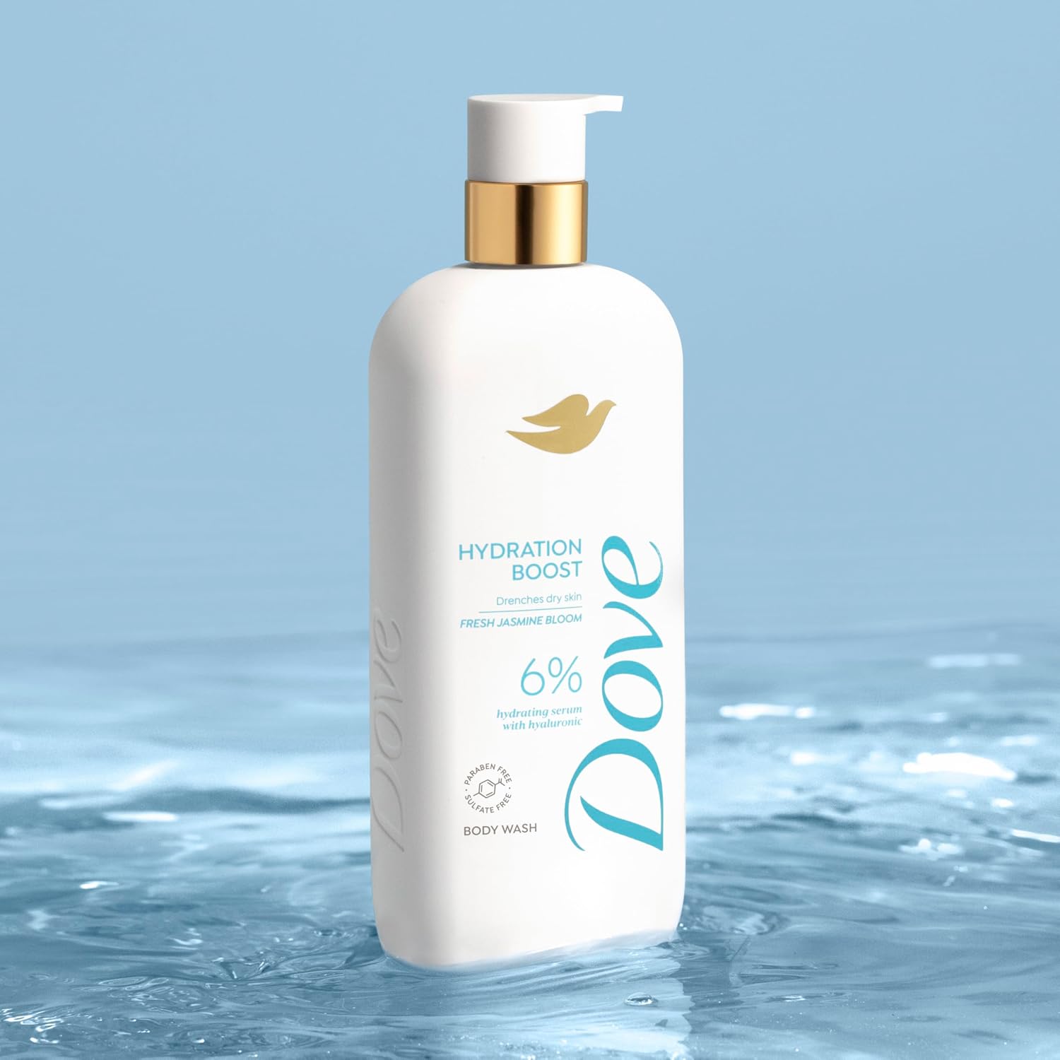 Dove Serum Body Wash Hydration Boost actively drenches dry skin with Hyaluronic Acid Serum 18.5 Fl Oz image 6