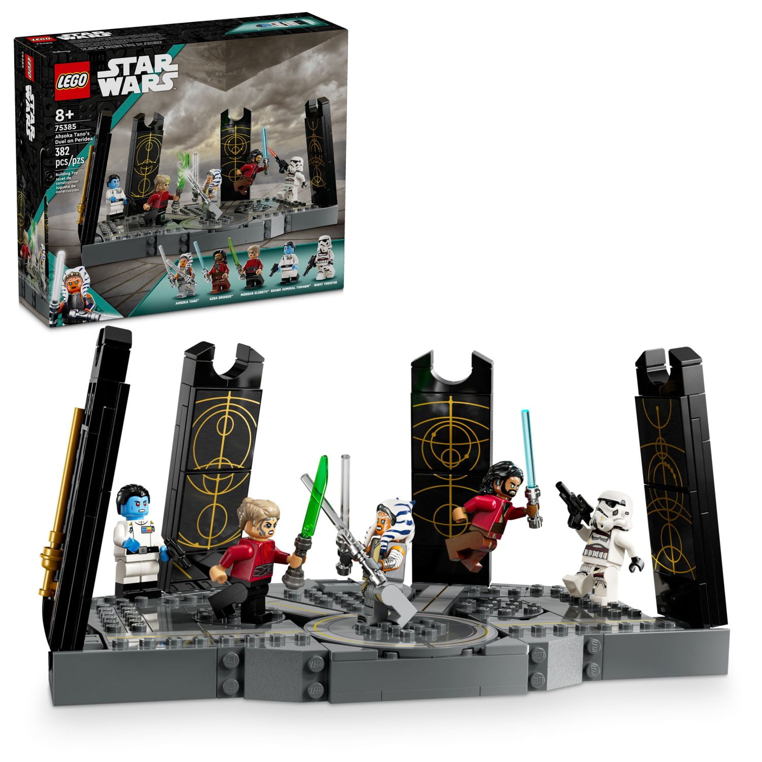 LEGO Star Wars Ahsoka Tano’s Duel on Peridea Building Toy, Gift for Kids with 5 Star Wars Minifigures, 75385 image 1