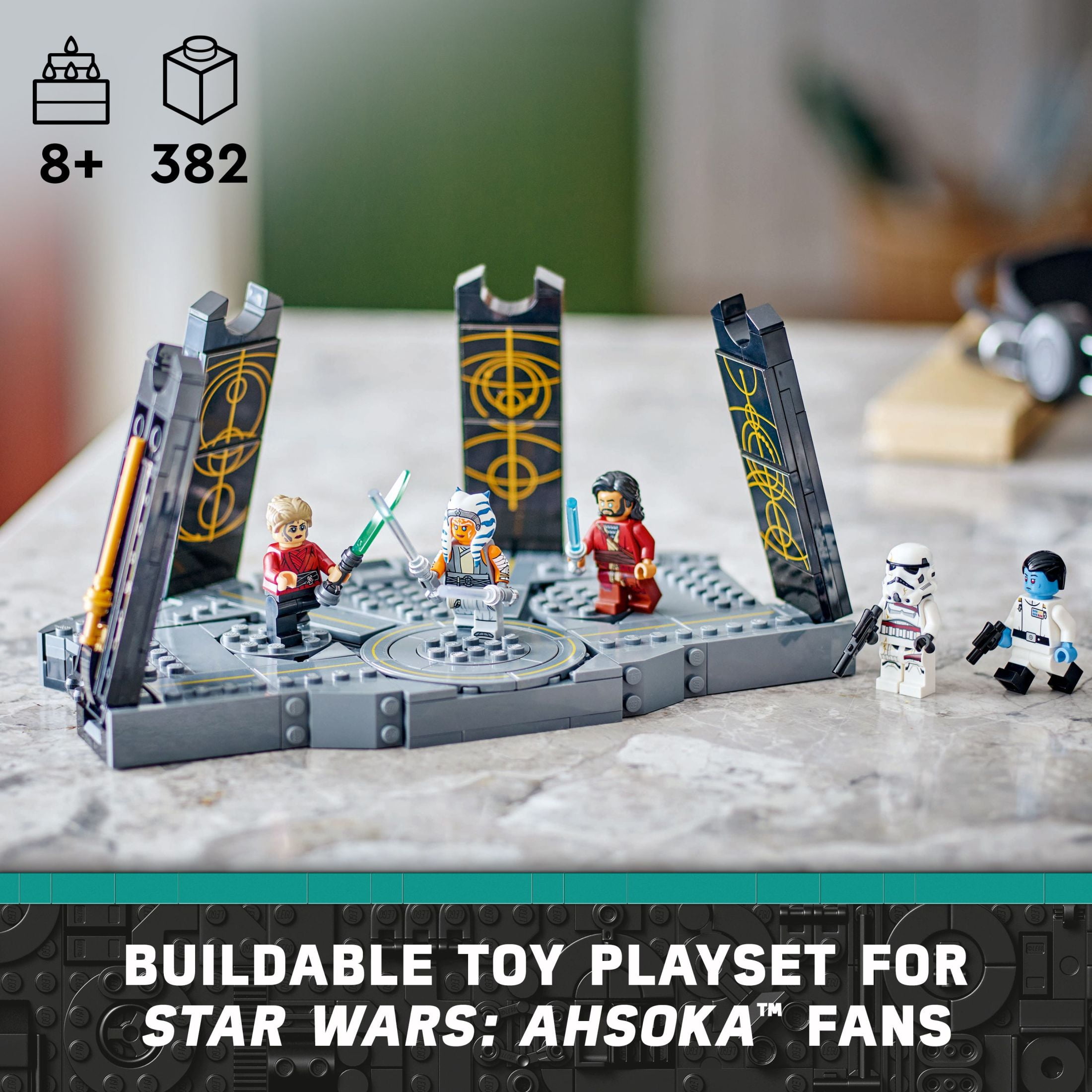 LEGO Star Wars Ahsoka Tano’s Duel on Peridea Building Toy, Gift for Kids with 5 Star Wars Minifigures, 75385 image 3