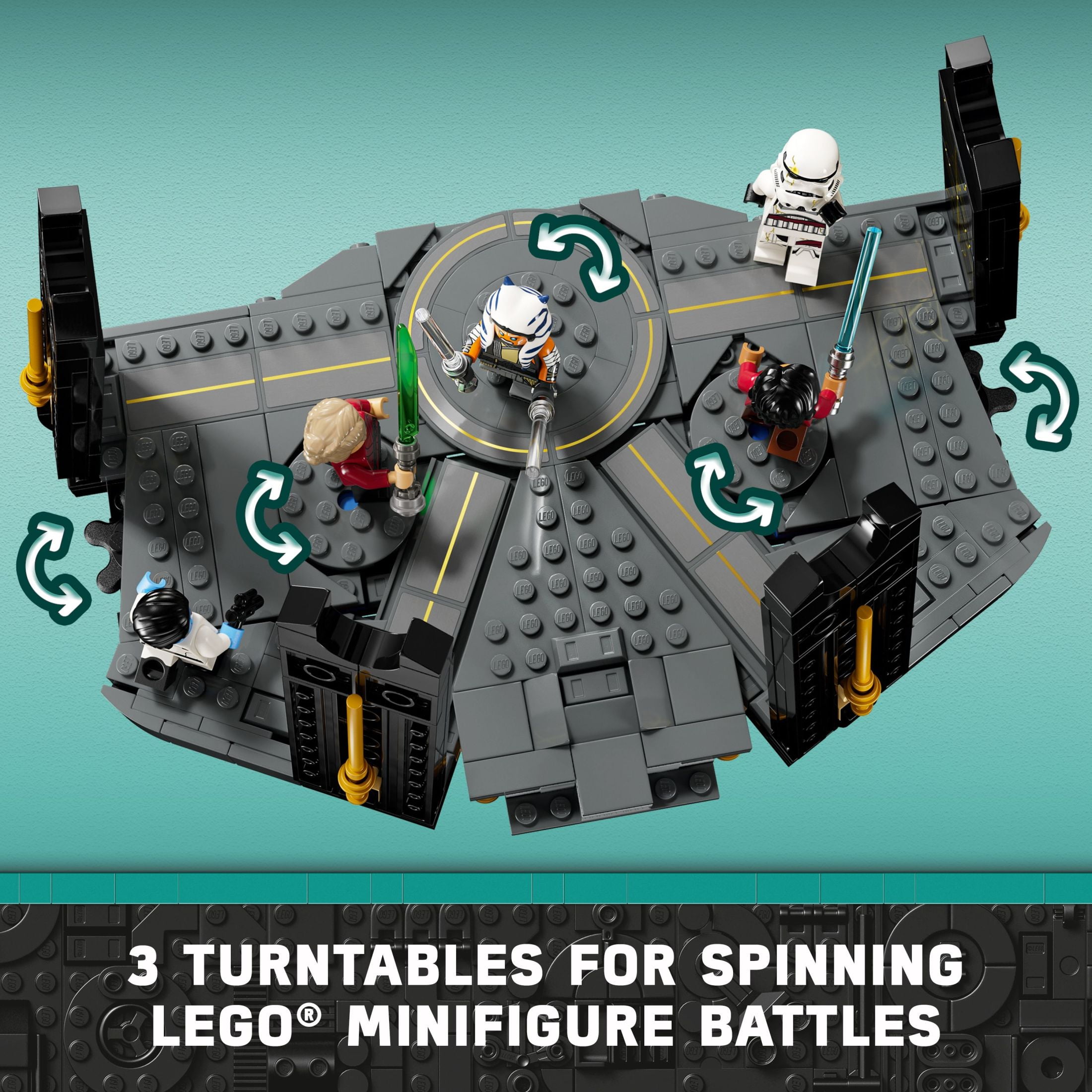 LEGO Star Wars Ahsoka Tano’s Duel on Peridea Building Toy, Gift for Kids with 5 Star Wars Minifigures, 75385 image 4