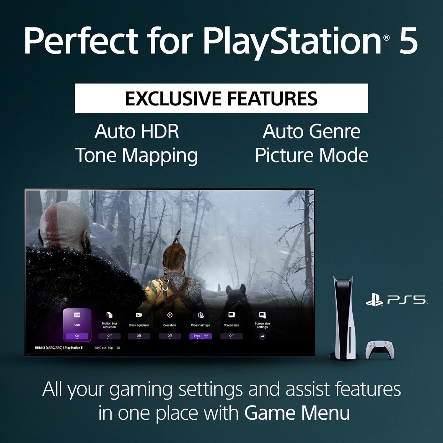 Sony 65 Inch 4K Ultra HD TV A95K Series: BRAVIA XR QD-OLED Smart Google TV with Dolby Vision HDR, Exclusive Features for Playstation 5 Black (2022) image 9