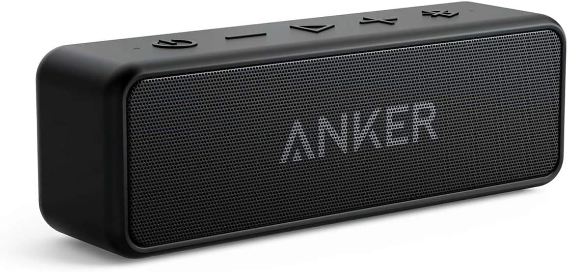 Anker Soundcore 2 Portable Bluetooth Speaker with Stereo Sound, Bluetooth 5, Bassup, IPX7 Waterproof, 24-Hour Playtime, Wireless Stereo Pairing, Speaker for Home, Outdoors, Travel image 1