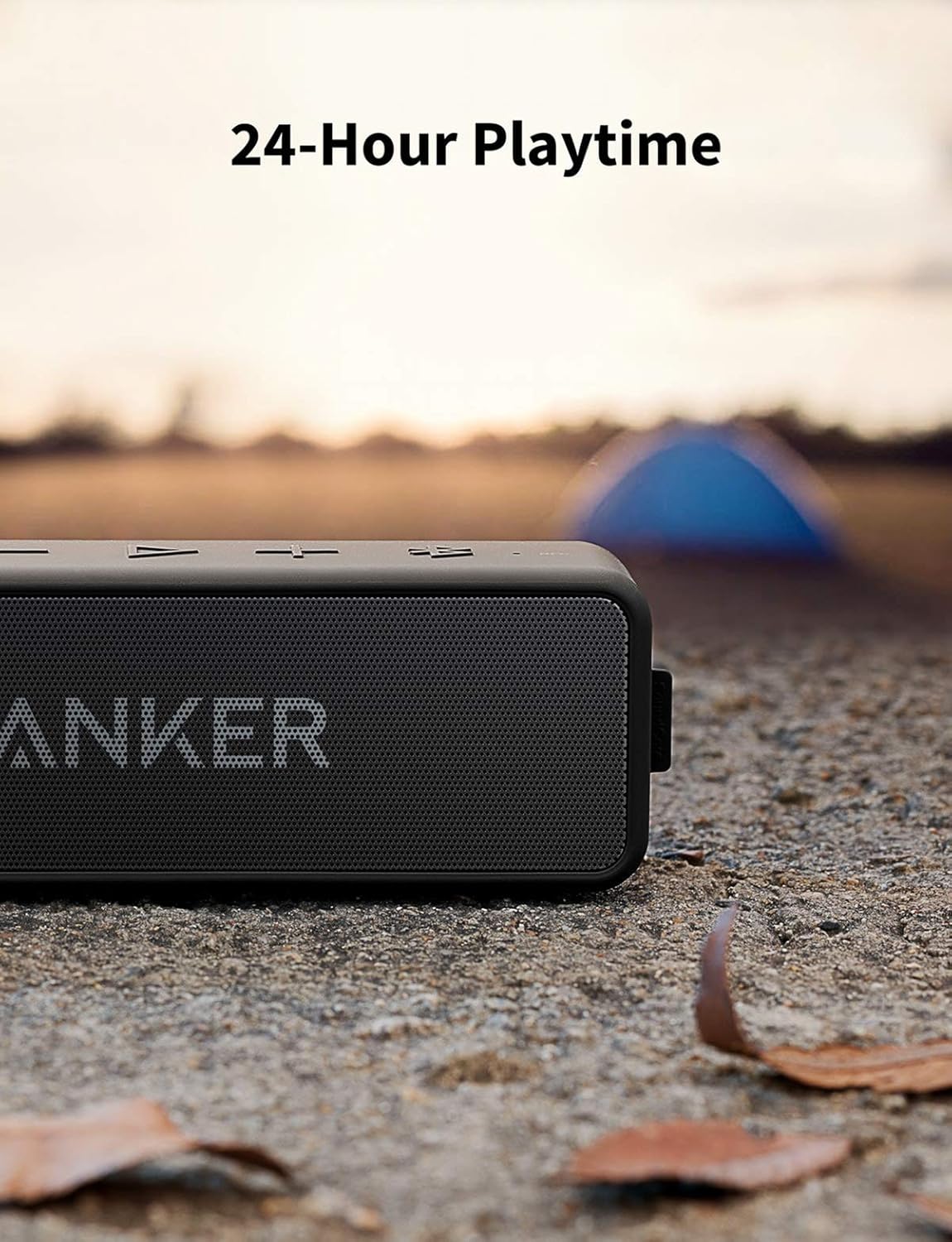 Anker Soundcore 2 Portable Bluetooth Speaker with Stereo Sound, Bluetooth 5, Bassup, IPX7 Waterproof, 24-Hour Playtime, Wireless Stereo Pairing, Speaker for Home, Outdoors, Travel image 3