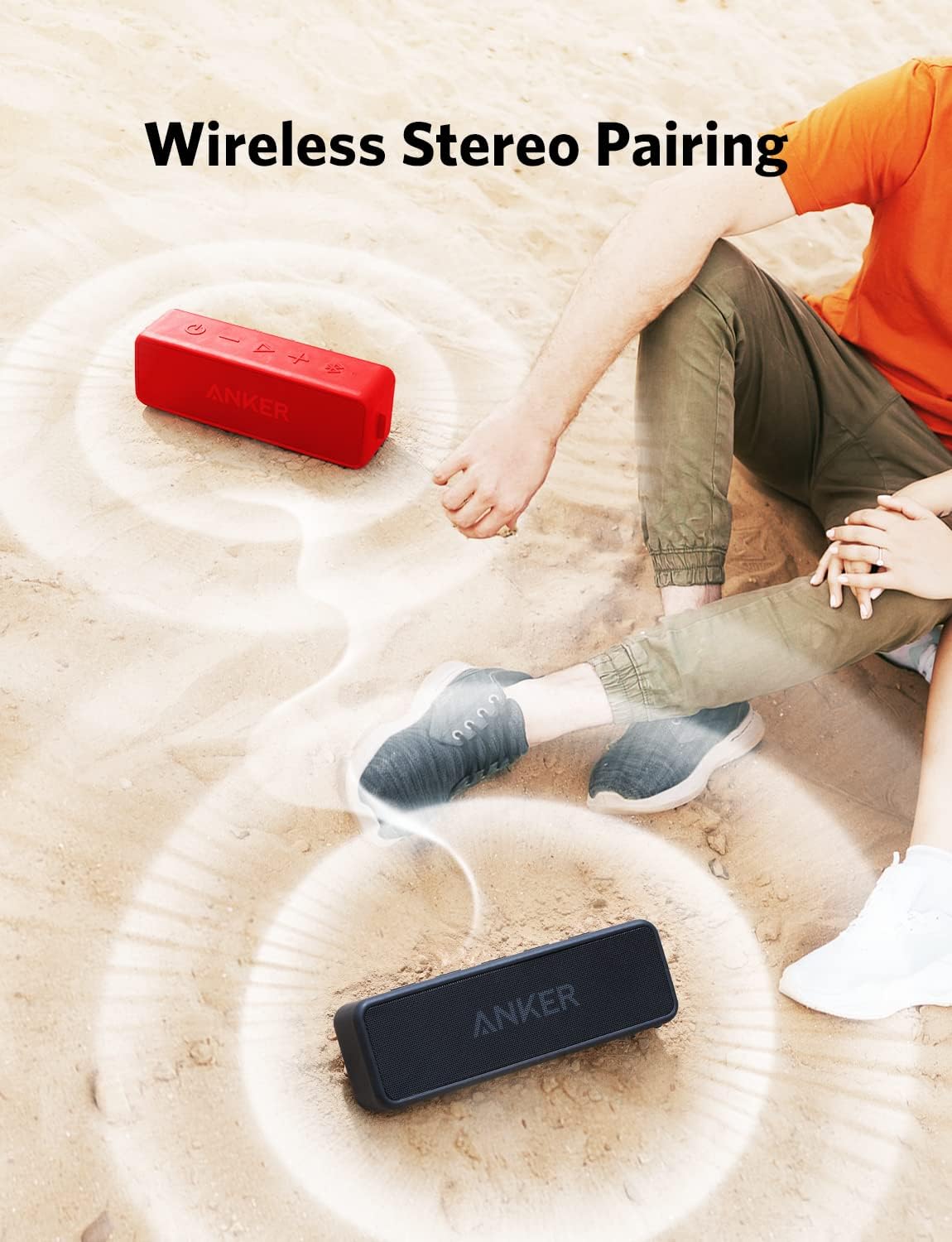 Anker Soundcore 2 Portable Bluetooth Speaker with Stereo Sound, Bluetooth 5, Bassup, IPX7 Waterproof, 24-Hour Playtime, Wireless Stereo Pairing, Speaker for Home, Outdoors, Travel image 5