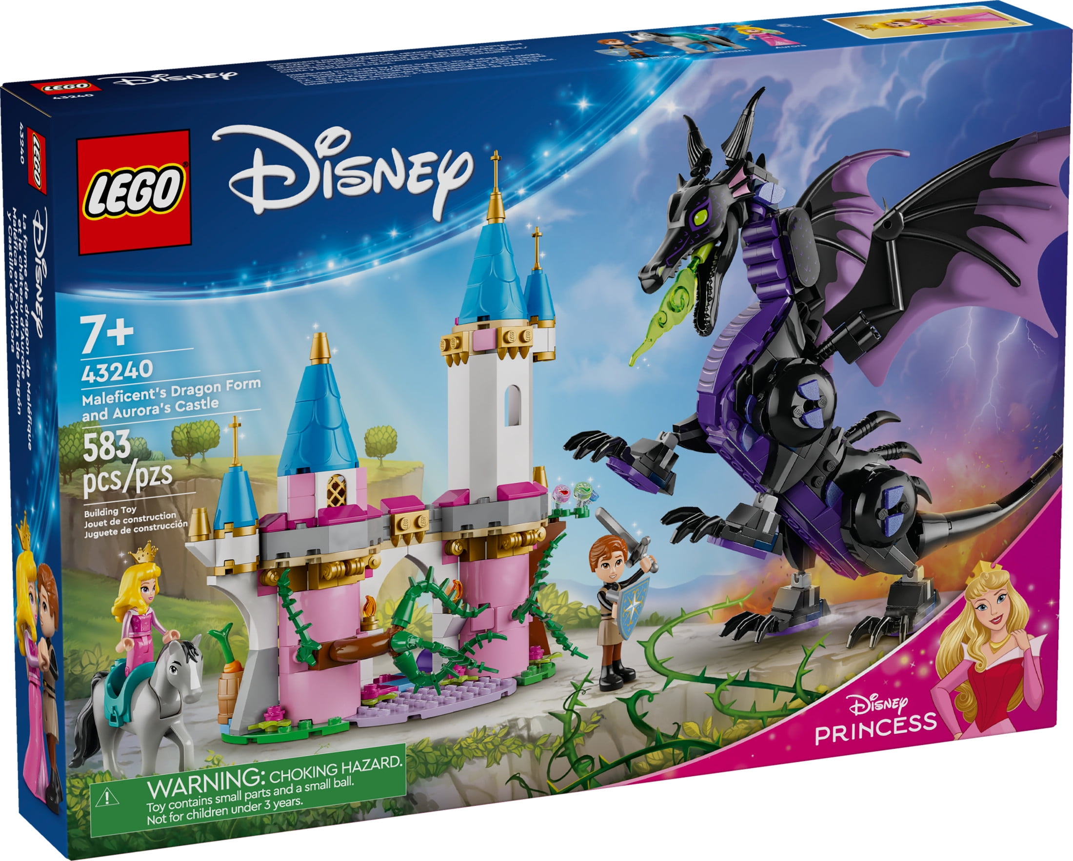 LEGO Disney Princess Maleficent’s Dragon Form Building Set for Kids, Gift for Sleeping Beauty Fans, Disney Princess Castle Toy, 43240 image 2