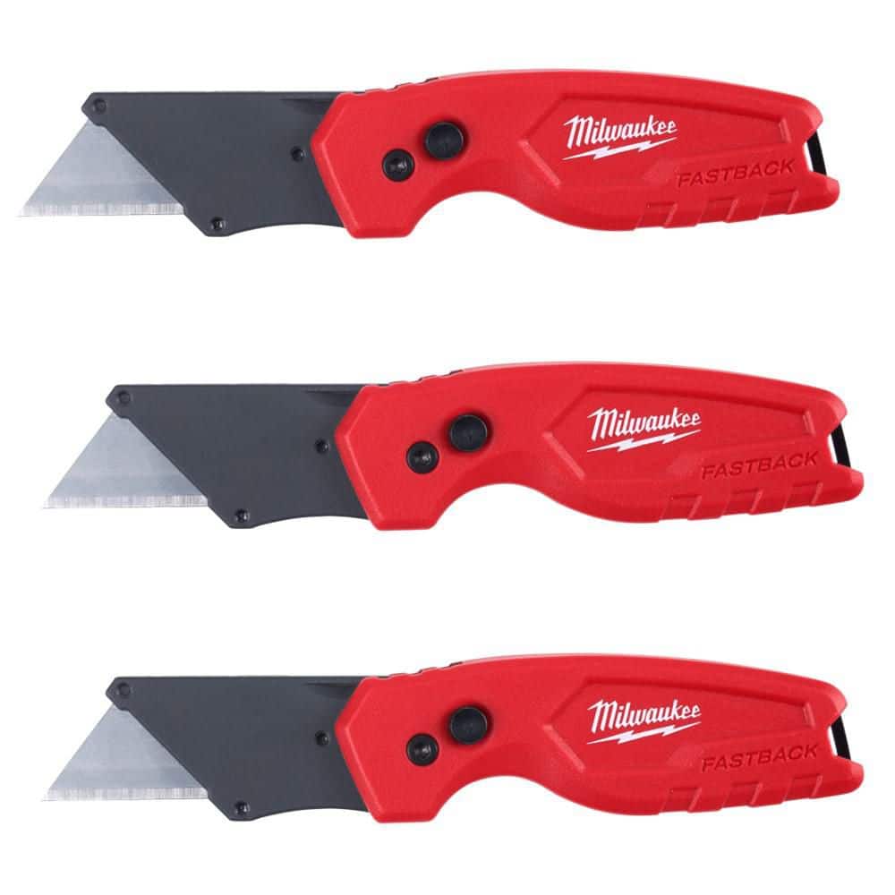 FASTBACK Compact Folding Utility Knife with General Purpose Blade (3-Pack) image 1