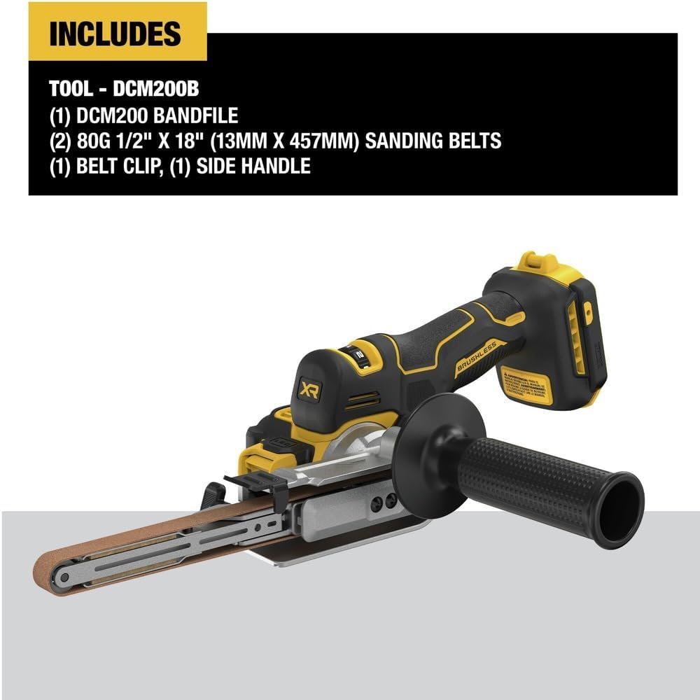 DEWALT 20V MAX XR Cordless Bandfile Power Tool Belt Sander, Bare Tool Only (DCM200B) image 2