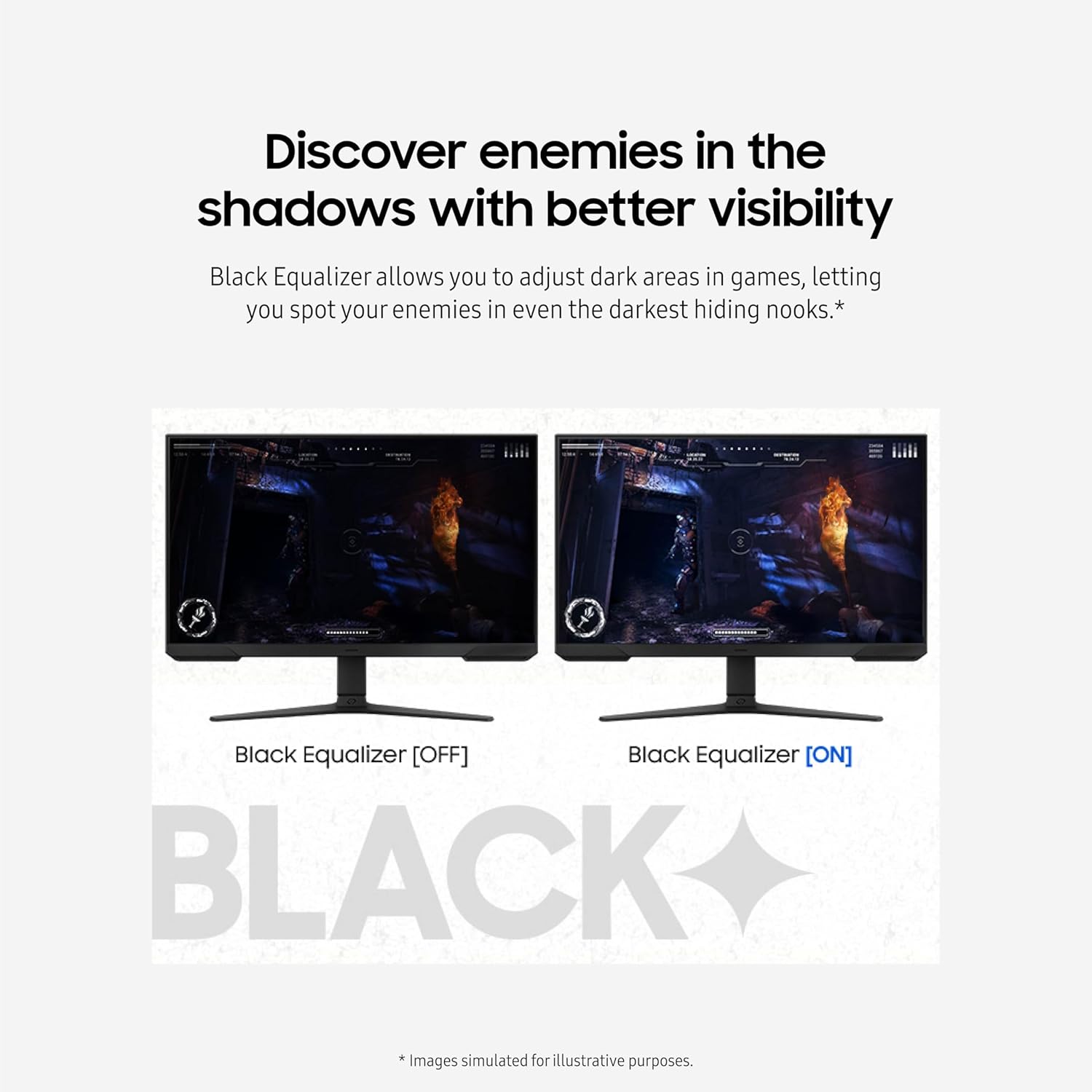 Samsung 32-Inch Odyssey G3 (G30D) Series FHD Gaming Monitor, 1ms, 180Hz, AMD FreeSync, Adjustable Stand, Black Equalizer, Virtual Aim Point, Eye Saver Mode, Flicker-Free, LS32DG302ENXZA image 6