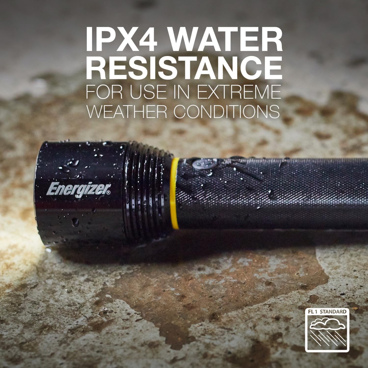 Energizer LED Flashlight Vision PRO, Ultra Bright 1000+ Lumens, IPX4 Water Resistant, Aircraft-Grade Aluminum LED Light, Rugged Metal Flash Light for Outdoors, Emergency Power Outage, Black image 3