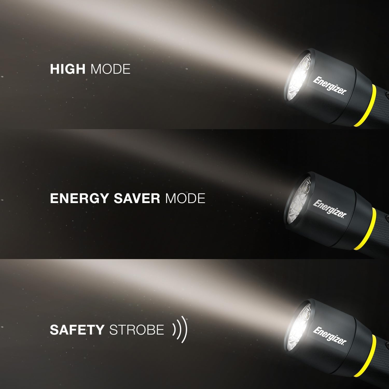 Energizer LED Flashlight Vision PRO, Ultra Bright 1000+ Lumens, IPX4 Water Resistant, Aircraft-Grade Aluminum LED Light, Rugged Metal Flash Light for Outdoors, Emergency Power Outage, Black image 5