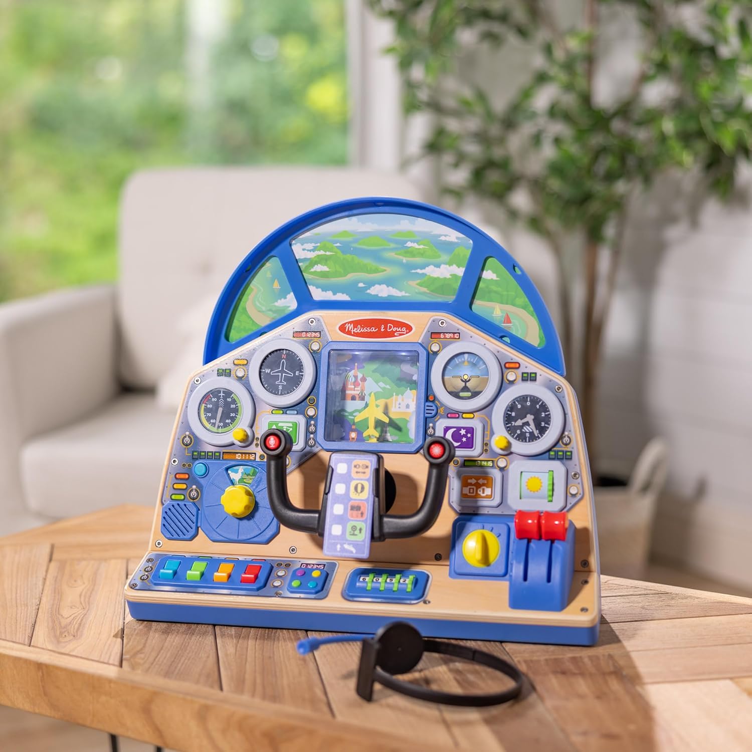 Melissa & Doug Jet Pilot Interactive Dashboard Wooden Toy for Boys and Girls Ages 3+ - FSC Certified image 9