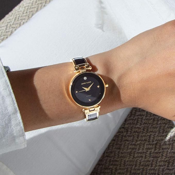 Anne Klein Women's Genuine Diamond Dial Bangle Watch image 2