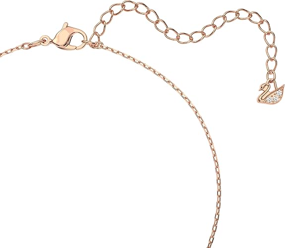 Swarovski Una Women's Clover Pendant Necklace with Pink and White Crystals on a Rose-Gold Tone Finished Chain image 2