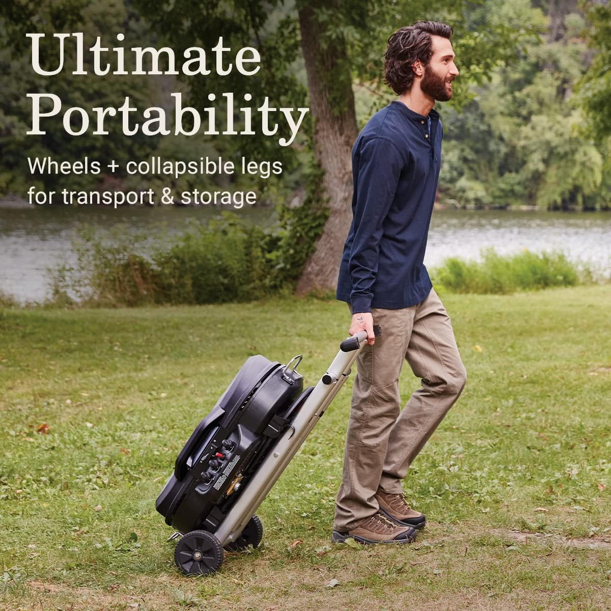 Coleman RoadTrip 285 Portable Stand-Up Propane Grill with 3 Adjustable Burners & Instastart Ignition, 20,000 BTUs of Power for Outdoor Cooking, Camping, Tailgating, Grilling, BBQs, & More image 4