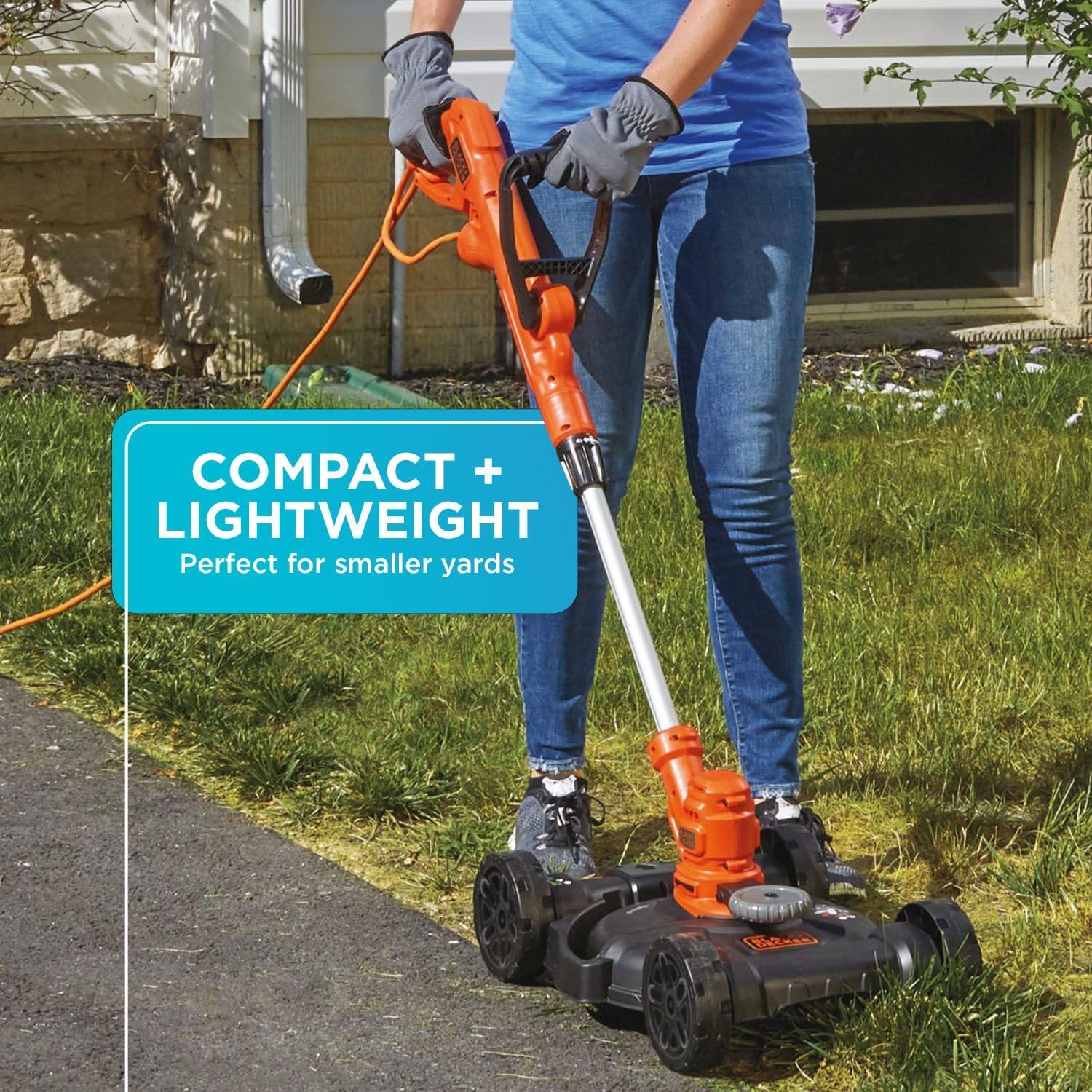 BLACK+DECKER 3-in-1 Corded Lawn Mower, String Trimmer & Edger, 12-Inch (BESTA512CM) image 4