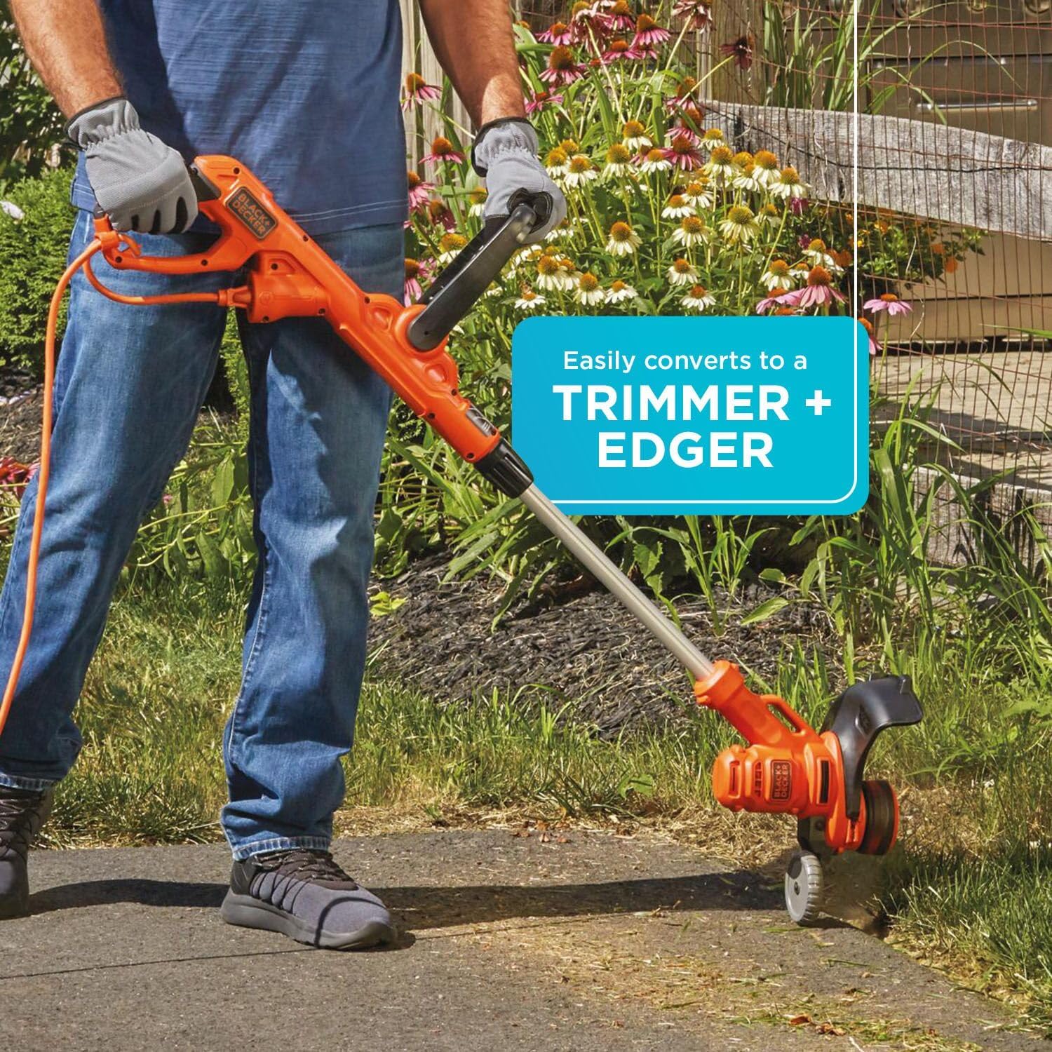 BLACK+DECKER 3-in-1 Corded Lawn Mower, String Trimmer & Edger, 12-Inch (BESTA512CM) image 5