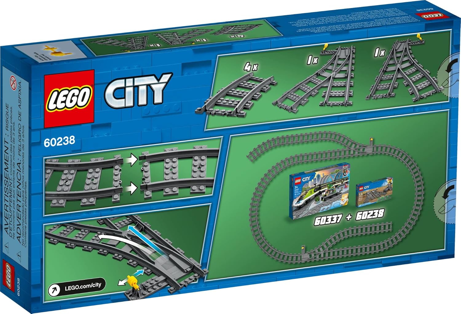 LEGO City Trains Switch Tracks 60238 Building Toy Set for Kids, Boys, and Girls Ages 5+ (8 Pieces) image 5
