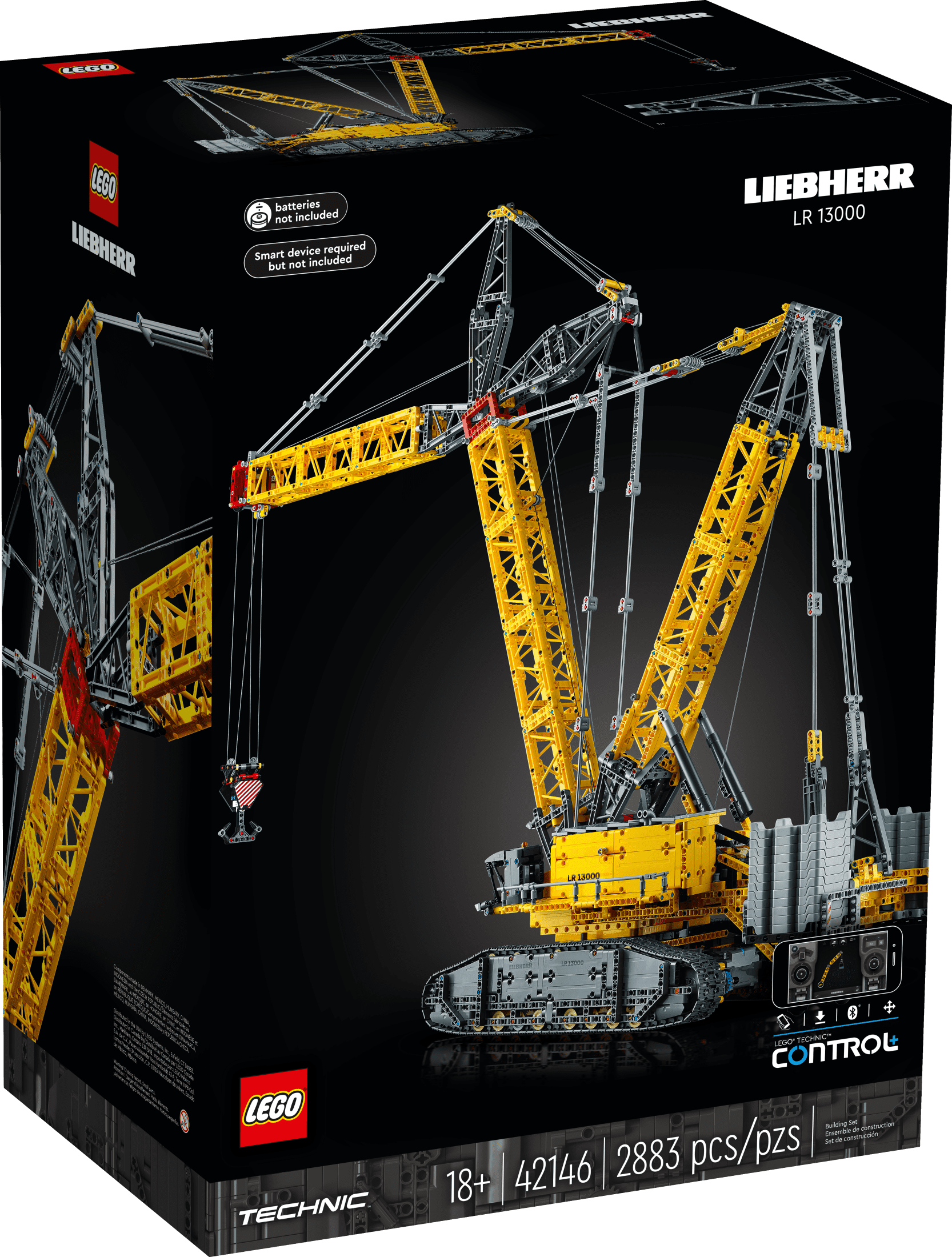 LEGO Technic Liebherr Crawler Crane LR 13000 42146 Advanced Building Kit for Adults, Build and Display this Model Crane, Incredible Details Including Winch System and Luffing Jib image 2