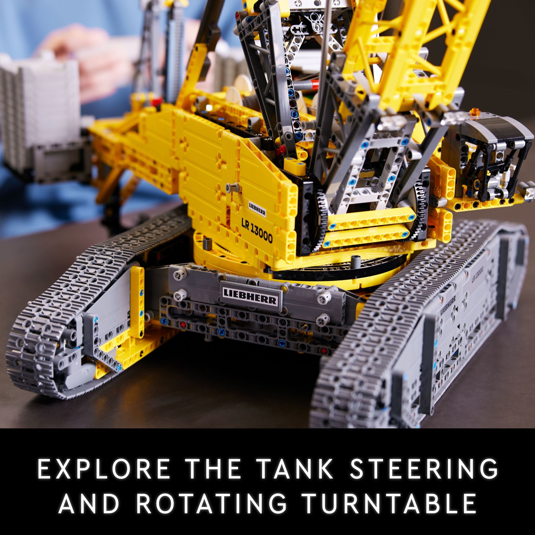 LEGO Technic Liebherr Crawler Crane LR 13000 42146 Advanced Building Kit for Adults, Build and Display this Model Crane, Incredible Details Including Winch System and Luffing Jib image 5
