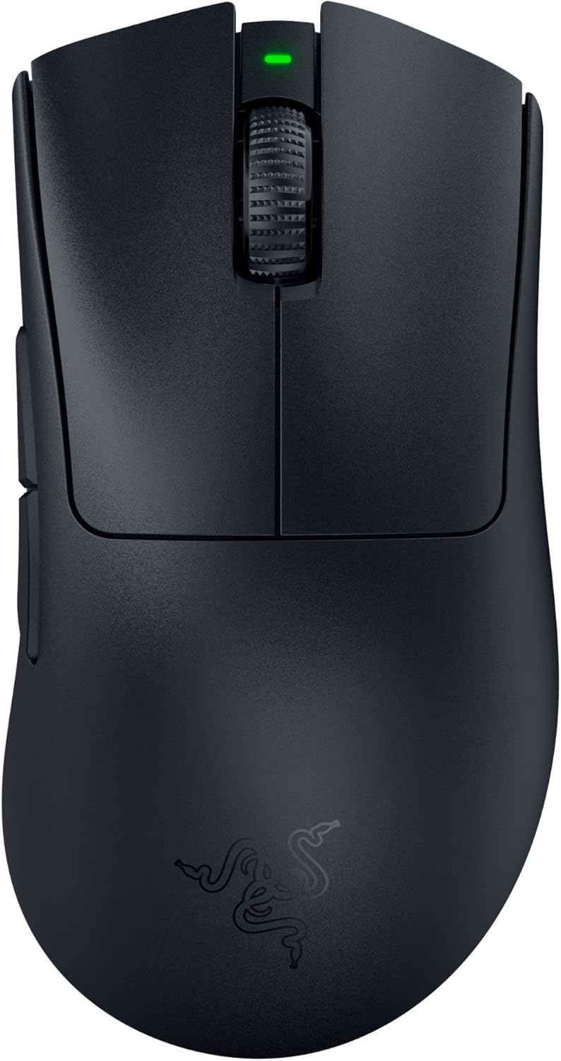 Razer DeathAdder V3 Pro Gaming Mouse: 63g Ultra Lightweight - Focus Pro 30K Optical Sensor - Fast Optical Switches Gen-3 - HyperSpeed Wireless - 5 Programmable Buttons - 90 Hr Battery - Black image 1