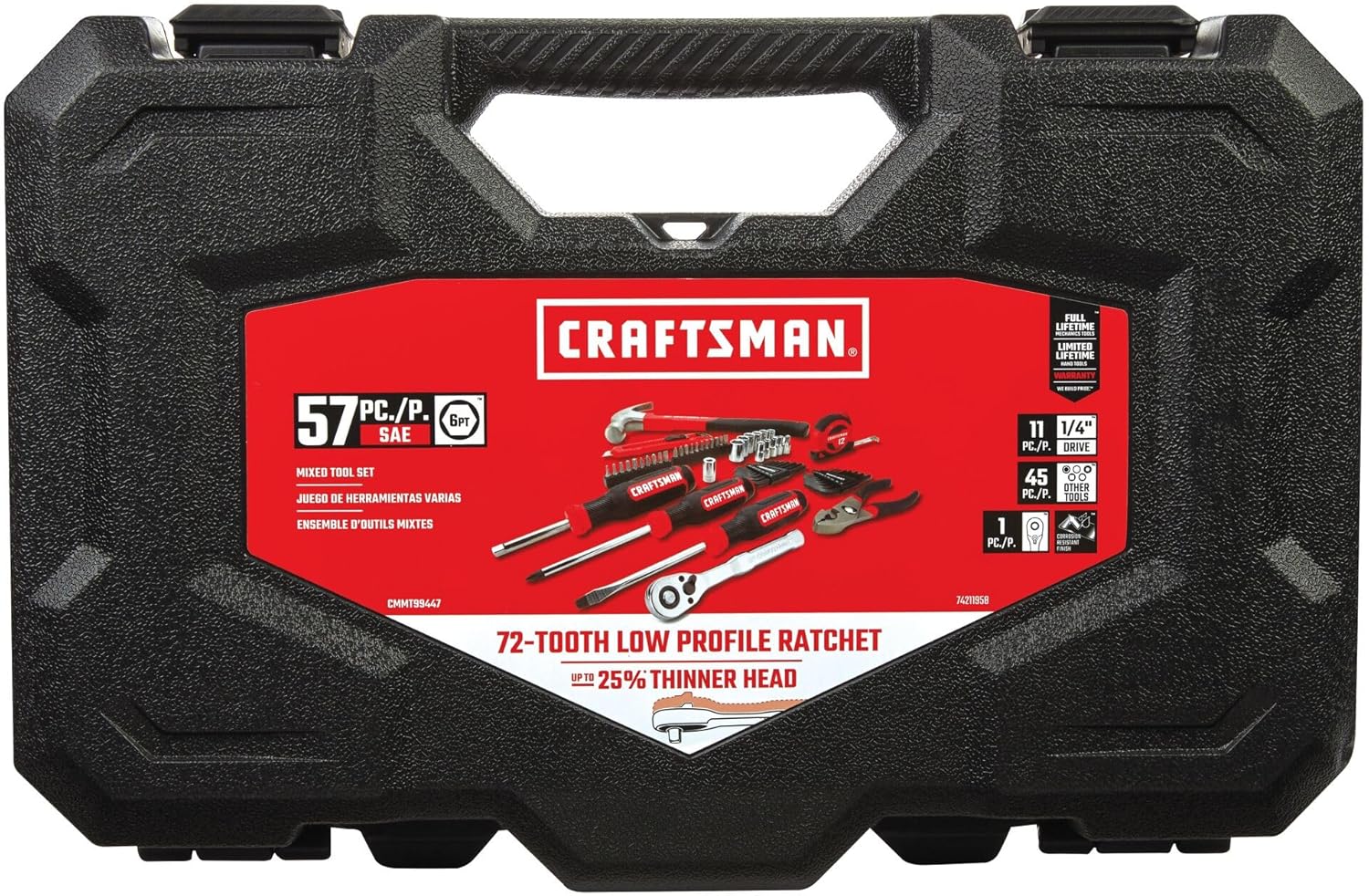 CRAFTSMAN 57 Piece Mechanics Tool Set/Home Tool Set (CMMT99447) image 5
