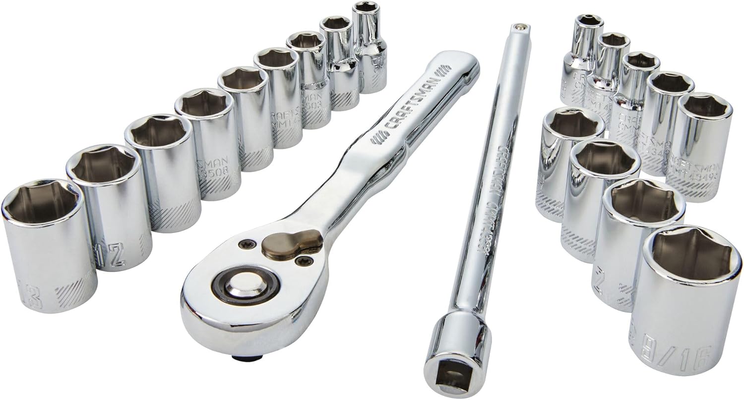 CRAFTSMAN Mechanics Tool Set, 1/4 Inch Drive, 20 Piece (CMMT12108) image 1