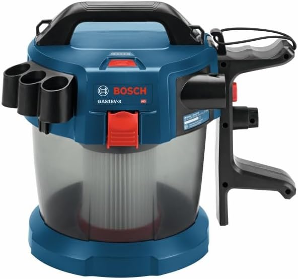BOSCH GAS18V-3N 18 V 2.6-Gallon Wet/Dry Vacuum Cleaner with HEPA Filter (Bare Tool) image 8