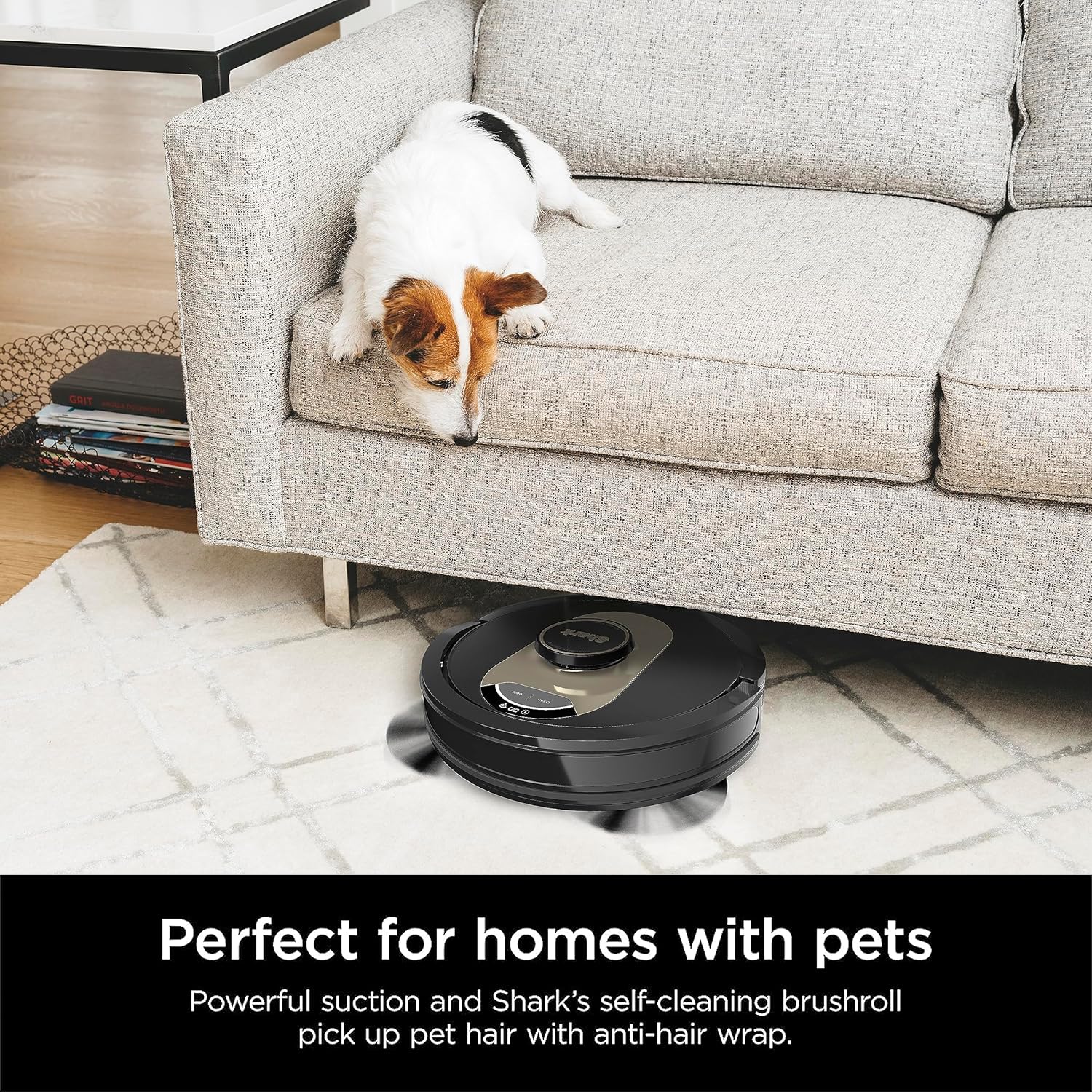 Shark AV2501AE AI Robot Vacuum with XL HEPA Self-Empty Base, Bagless, 60-Day Capacity, LIDAR Navigation, Perfect for Pet Hair, Compatible with Alexa, Wi-Fi Connected, Carpet & Hard Floor, Black image 8
