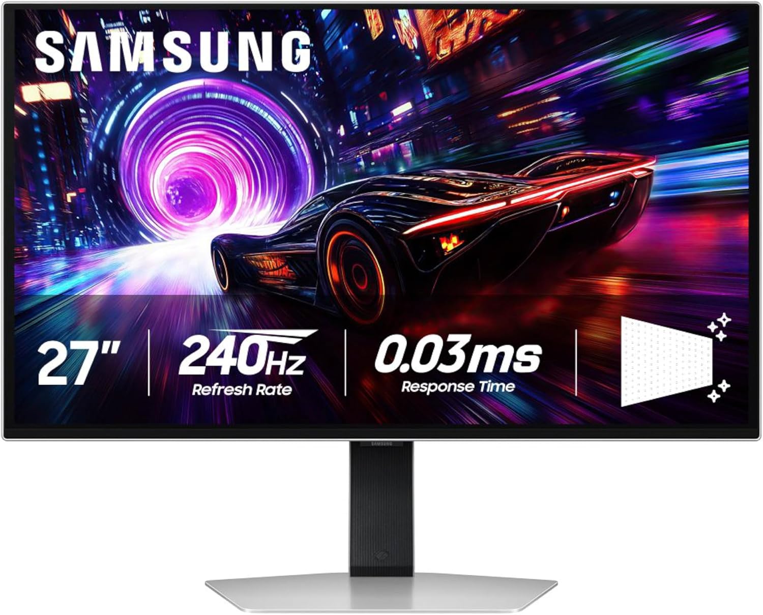SAMSUNG 27-inch Odyssey QD-OLED G8 (G81SF), 4K, 240Hz, Gaming Monitor, 0.03ms Response Time, DisplayHDR True Black 400, AMD FreeSync™ Premium Pro, Ergonomic Stand, LS27FG810SNXZA, 2025 image 1