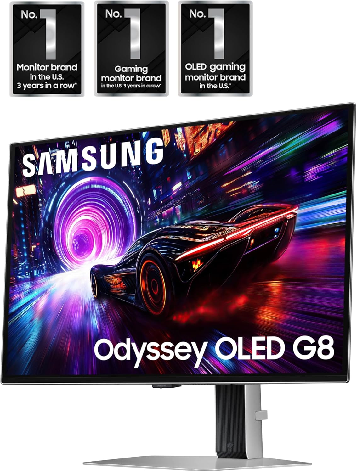 SAMSUNG 27-inch Odyssey QD-OLED G8 (G81SF), 4K, 240Hz, Gaming Monitor, 0.03ms Response Time, DisplayHDR True Black 400, AMD FreeSync™ Premium Pro, Ergonomic Stand, LS27FG810SNXZA, 2025 image 3