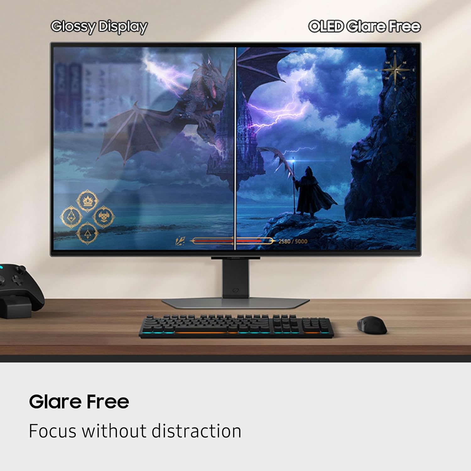 SAMSUNG 27-inch Odyssey QD-OLED G8 (G81SF), 4K, 240Hz, Gaming Monitor, 0.03ms Response Time, DisplayHDR True Black 400, AMD FreeSync™ Premium Pro, Ergonomic Stand, LS27FG810SNXZA, 2025 image 4