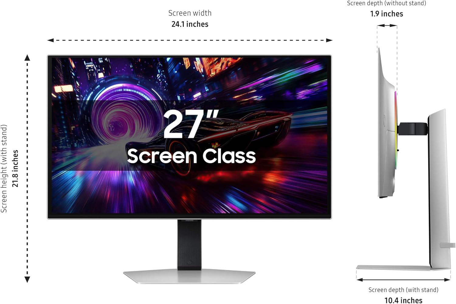 SAMSUNG 27-inch Odyssey QD-OLED G8 (G81SF), 4K, 240Hz, Gaming Monitor, 0.03ms Response Time, DisplayHDR True Black 400, AMD FreeSync™ Premium Pro, Ergonomic Stand, LS27FG810SNXZA, 2025 image 8