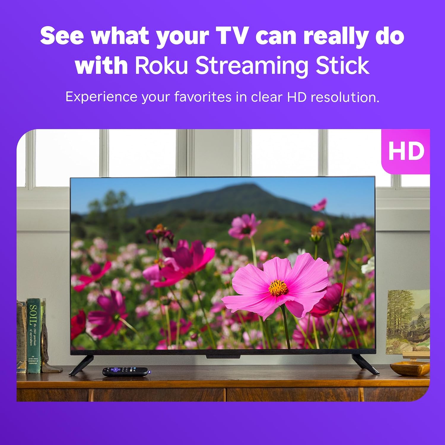Roku Streaming Stick HD 2025 — HD Streaming Device for TV with Roku Voice Remote, Free & Live TV image 3