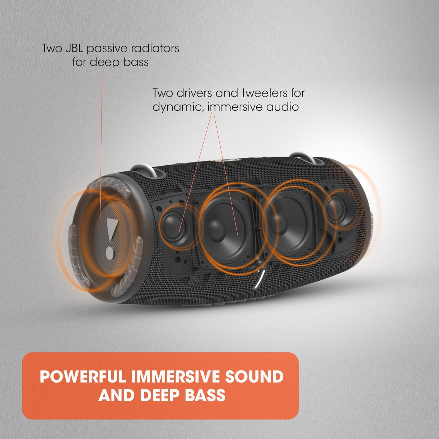 JBL Xtreme 3 - Portable Bluetooth Speaker, Powerful Sound and Deep Bass, IP67 Waterproof, 15 Hours of Playtime, Powerbank, PartyBoost for Multi-speaker Pairing (Black) image 2