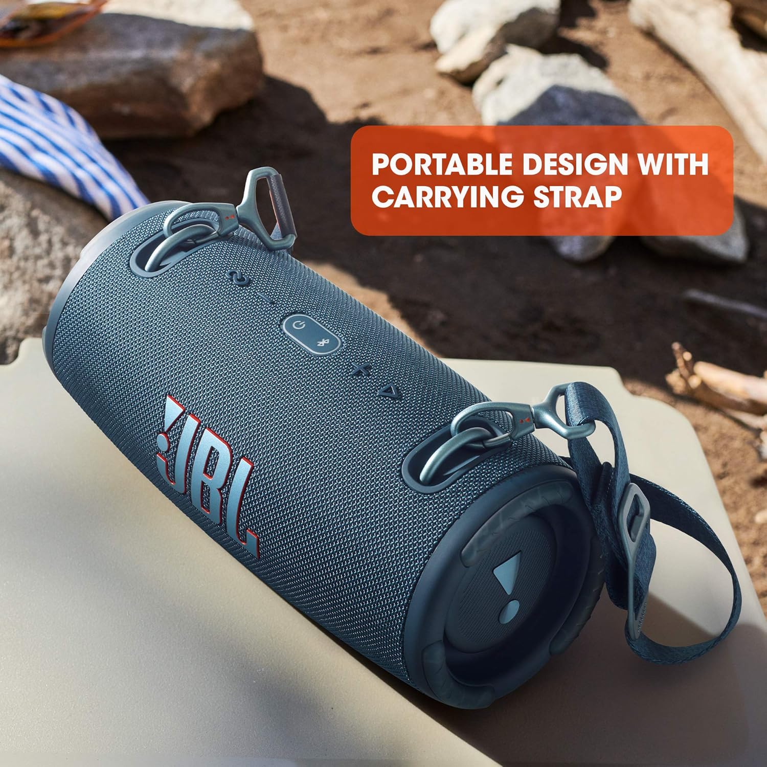 JBL Xtreme 3 - Portable Bluetooth Speaker, Powerful Sound and Deep Bass, IP67 Waterproof, 15 Hours of Playtime, Powerbank, PartyBoost for Multi-speaker Pairing (Black) image 4