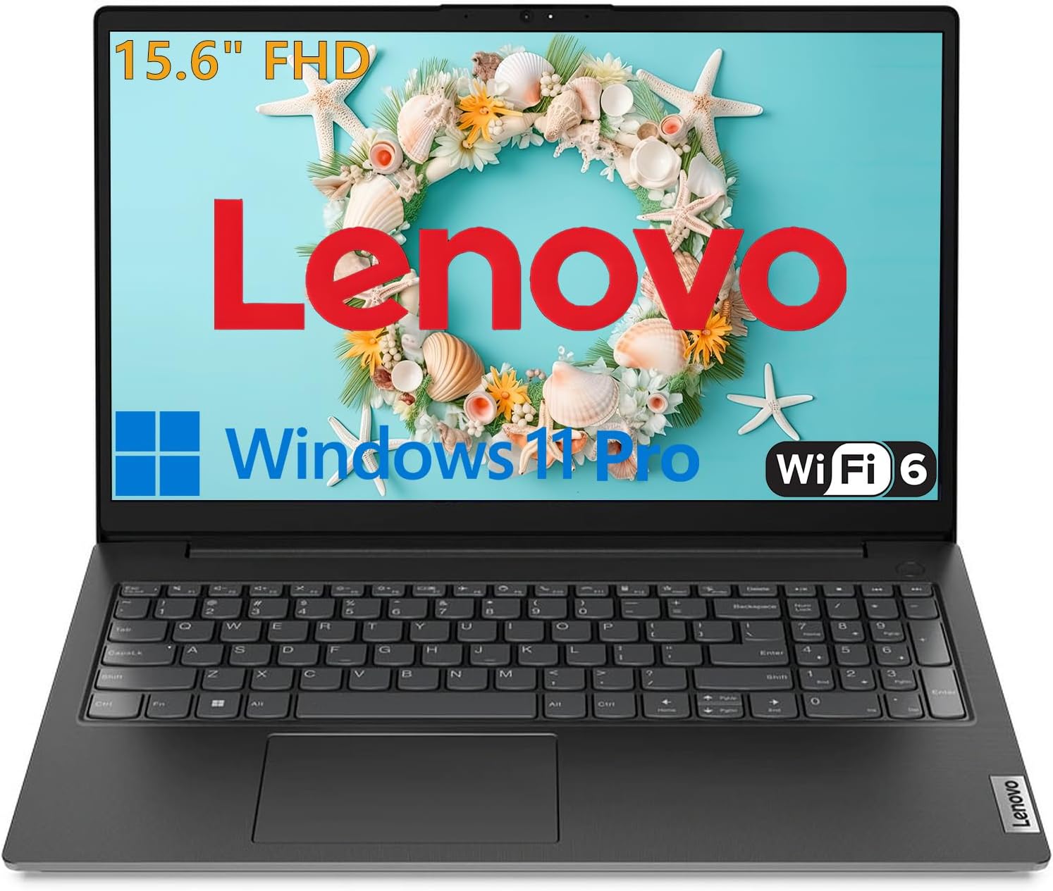 Lenovo 15.6" Laptop Computer for Home Business Student, Intel Dual-Core Processor, 32GB DDR4 RAM, 1TB PCIe SSD, FHD Display, WiFi 6, Bluetooth 5.2, HDMI, Numeric Keypad, Black, Windows 11 Pro, Tichang image 1