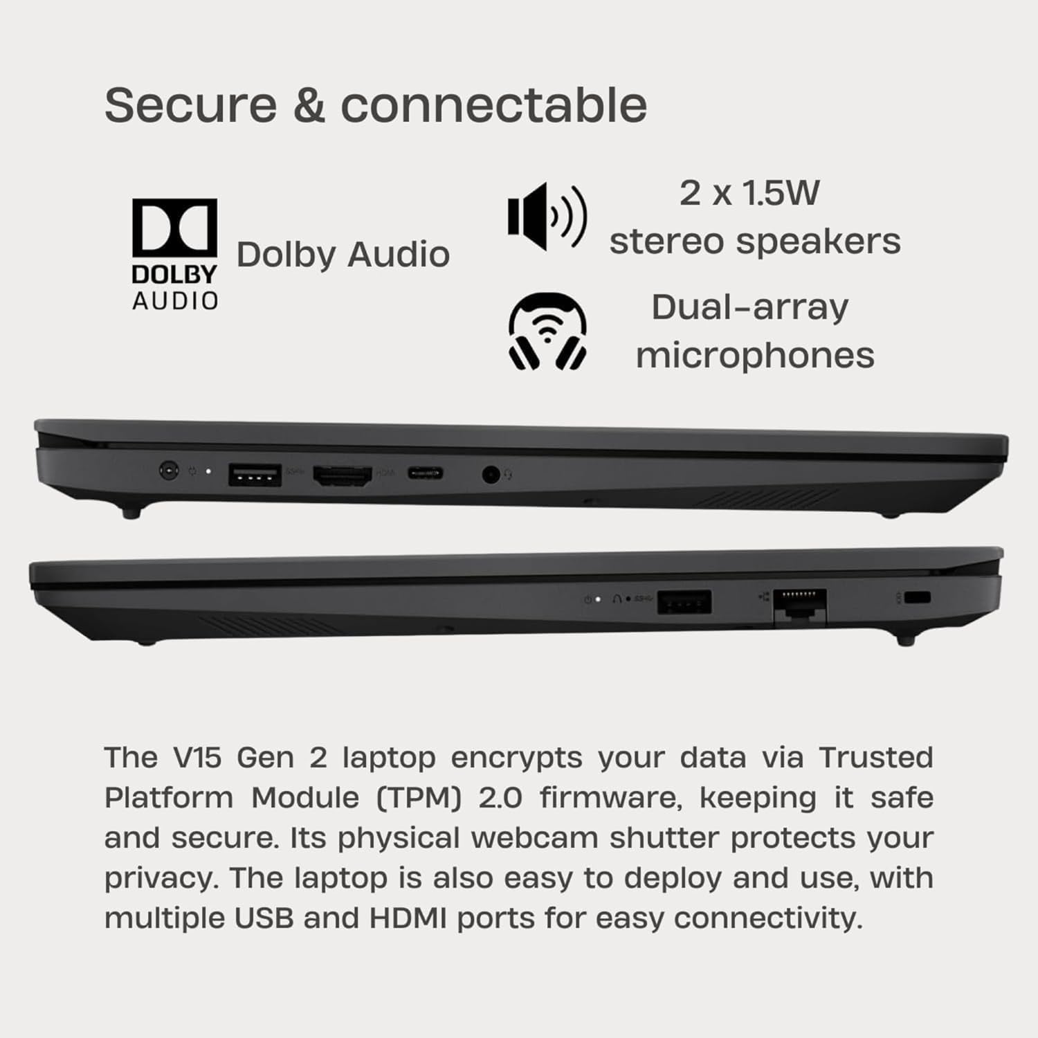 Lenovo 15.6" Laptop Computer for Home Business Student, Intel Dual-Core Processor, 32GB DDR4 RAM, 1TB PCIe SSD, FHD Display, WiFi 6, Bluetooth 5.2, HDMI, Numeric Keypad, Black, Windows 11 Pro, Tichang image 6