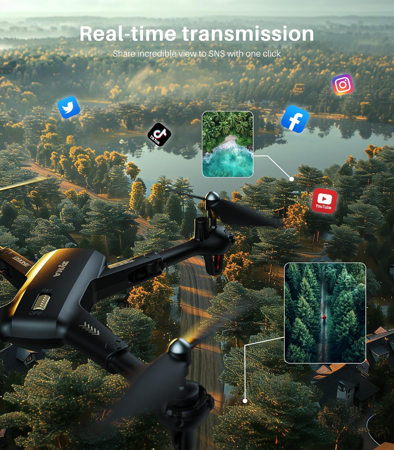 SYMA Drone with Camera 1080P HD FPV Cameras Remote Control Toys RC Quadcopter Helicopter Gifts for Boys Girls Adults Beginners with Altitude Hold, Headless Mode, One Key Start, 3D Flips 2 Batteries image 5