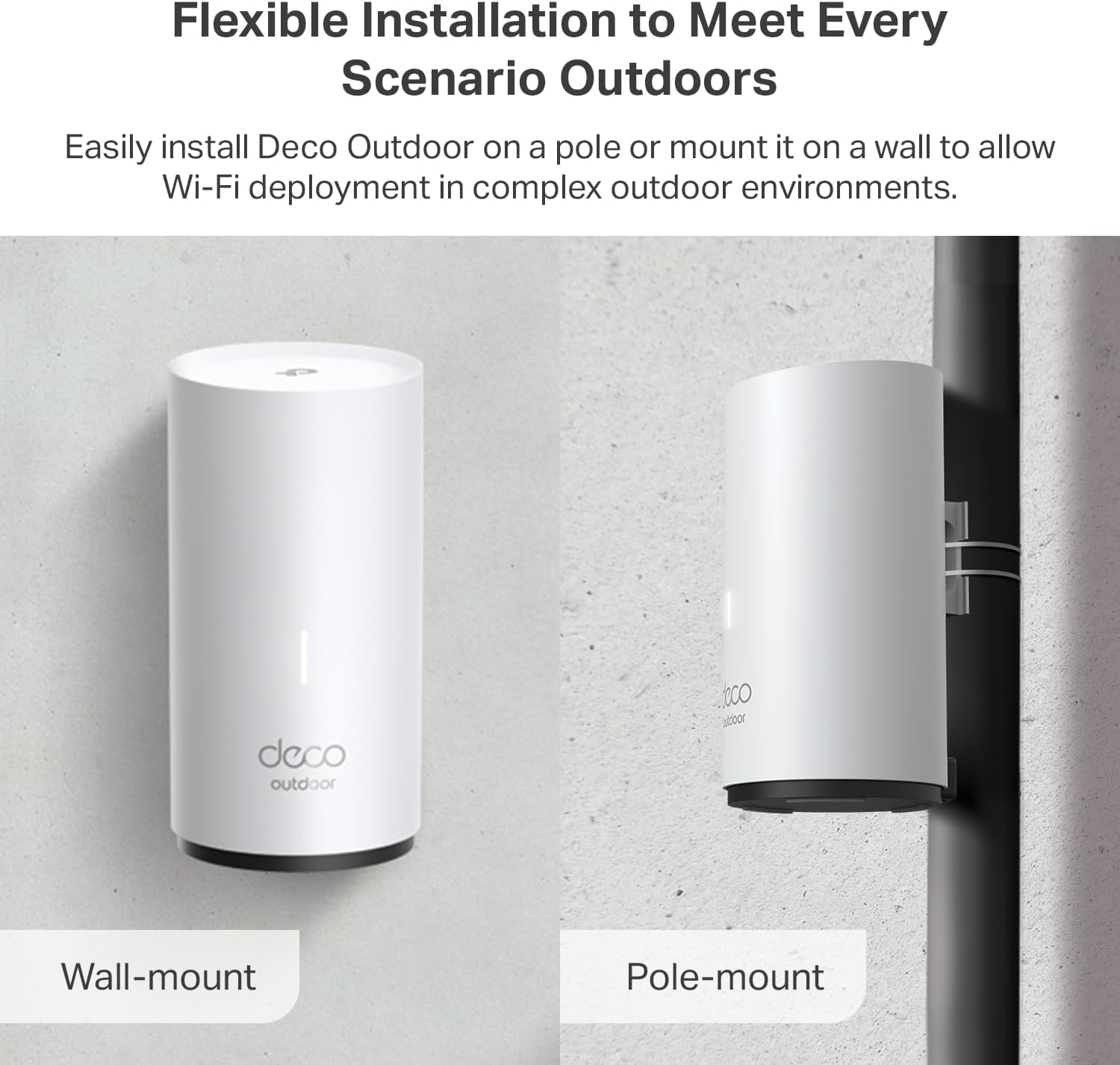 TP-Link Deco Outdoor Mesh WiFi (Deco X50-Outdoor), AX3000 Dual Band WiFi 6 Mesh, 2 Gigabit PoE Ports, 802.3at PoE+,Weatherproof, Works with All Deco Mesh WiFi, 1-Pack image 4