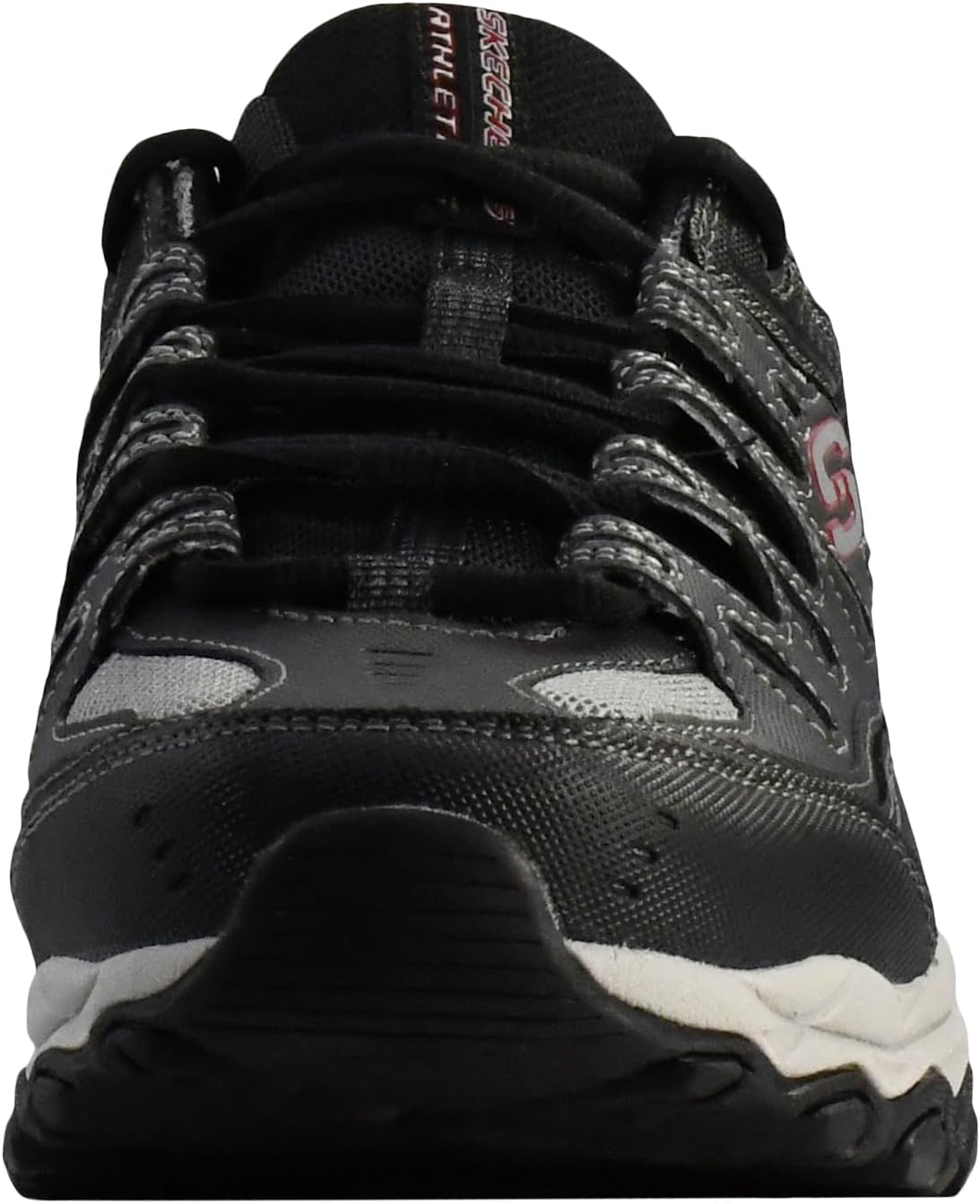 Skechers Men's Afterburn M. Fit Fashion Sneakers – Leather Upper, Memory Foam Insole, Rubber Outsole image 2